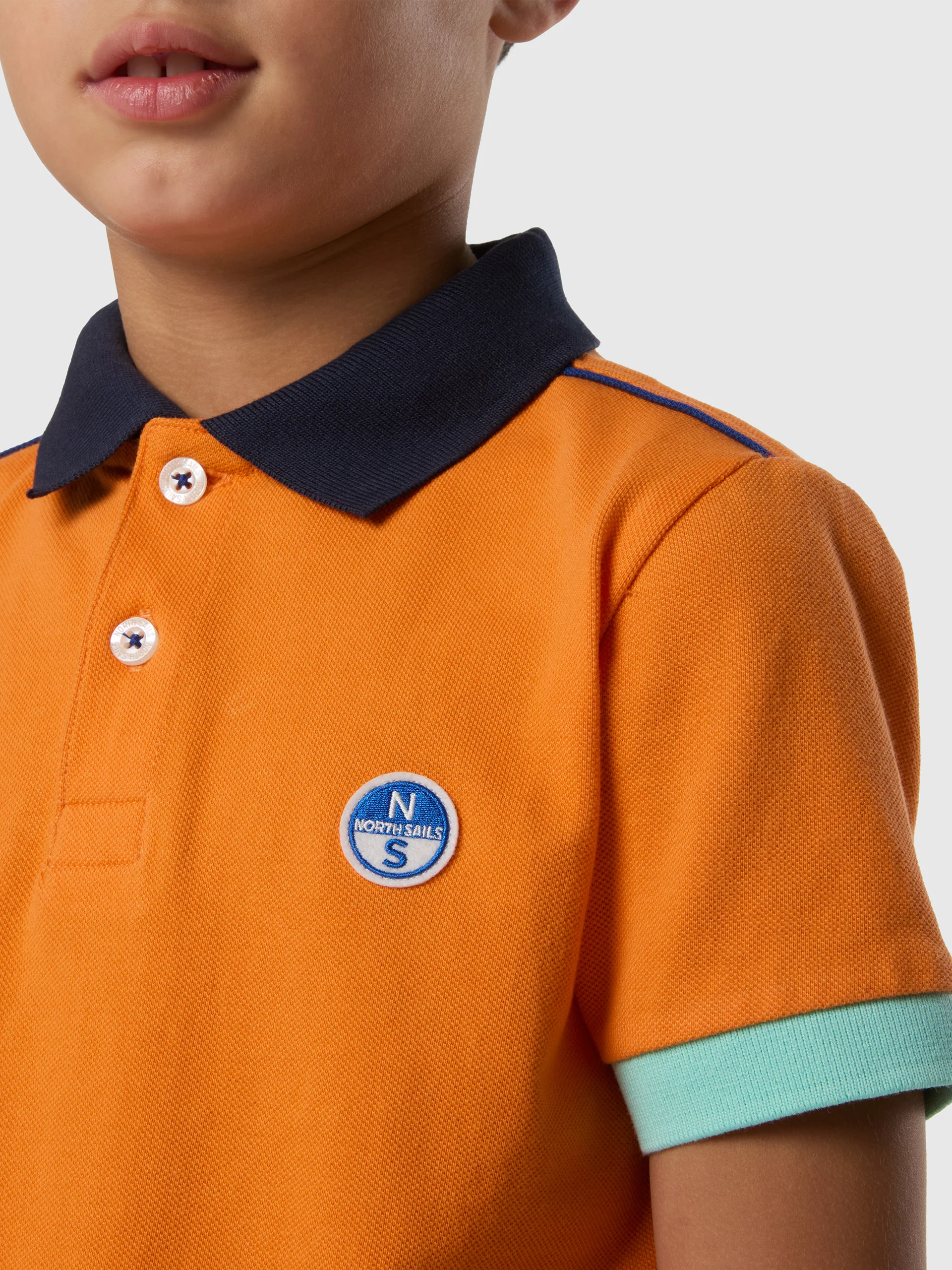 Polo shirt with mismatch cuffs - Image 20