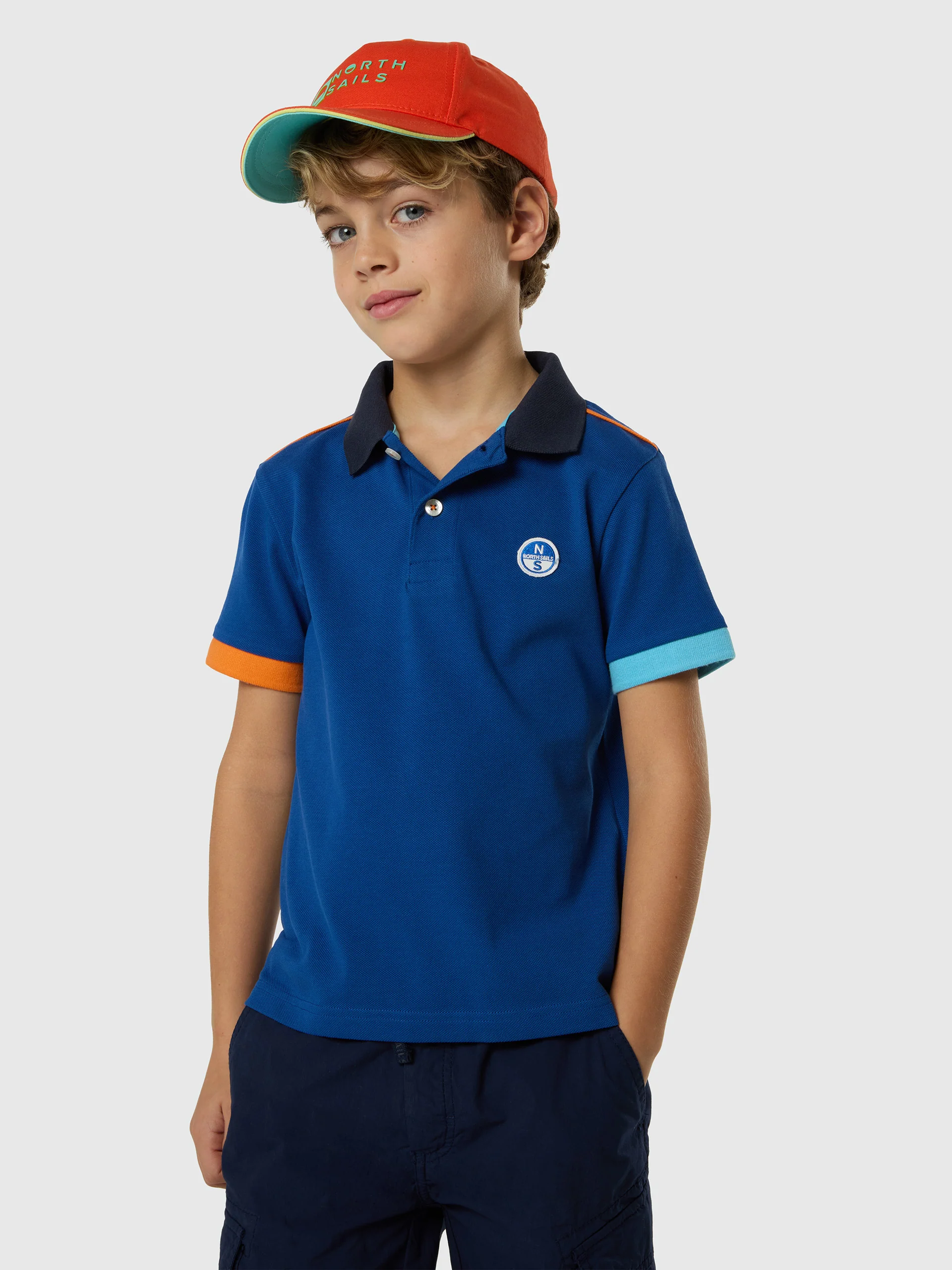 Polo shirt with mismatch cuffs - Image 23