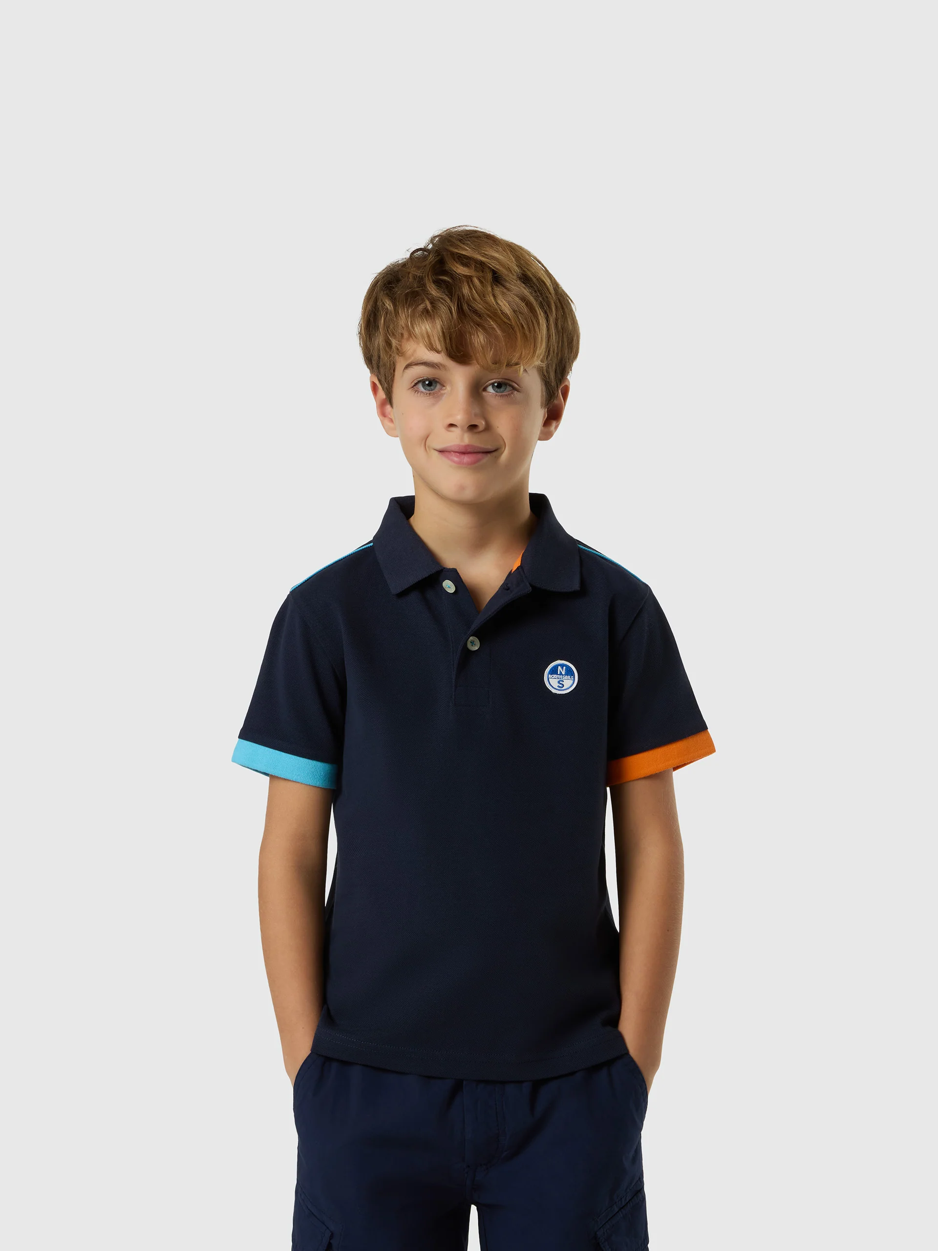Polo shirt with mismatch cuffs - Image 29