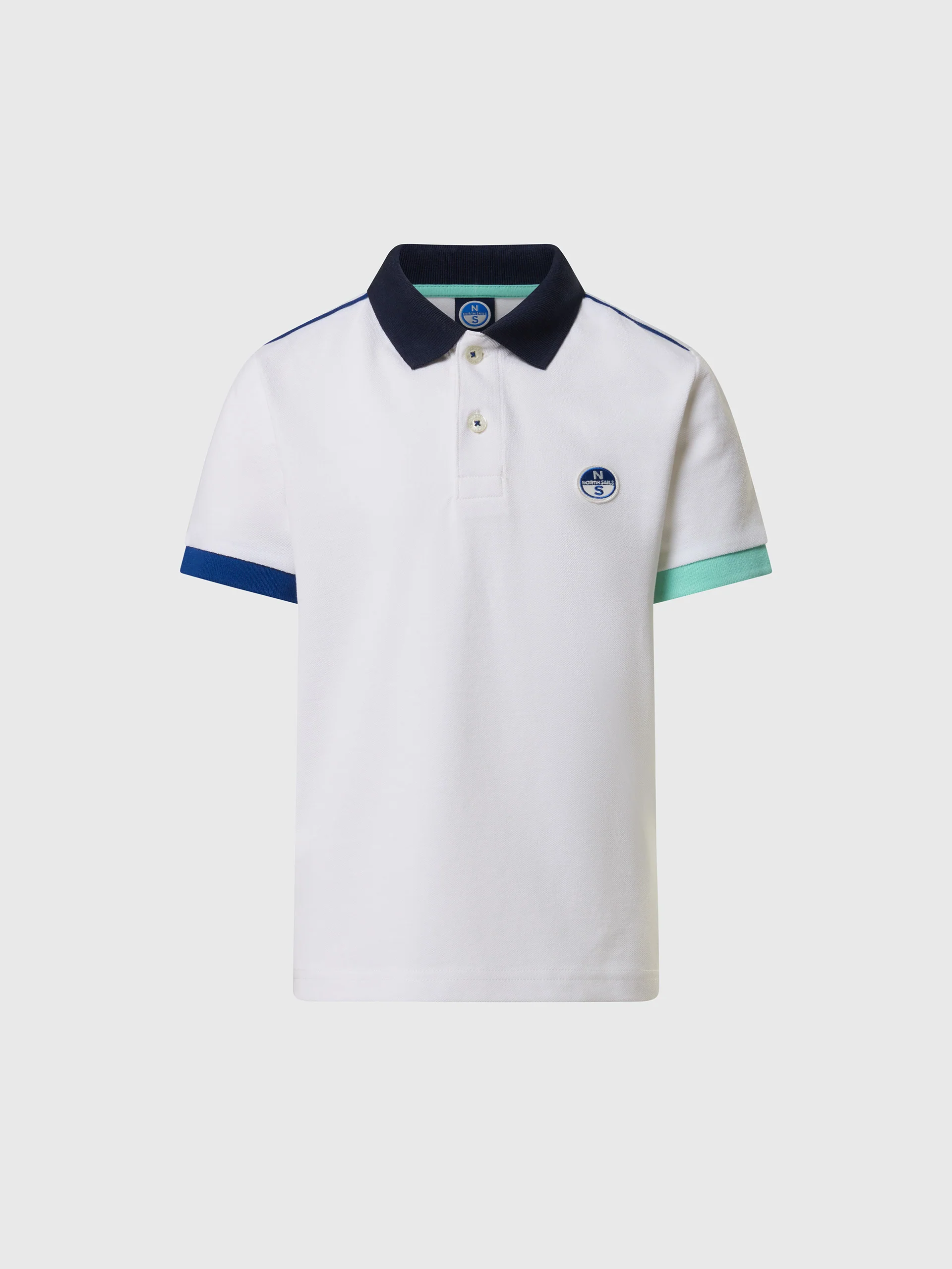 Polo shirt with mismatch cuffs - Image 3