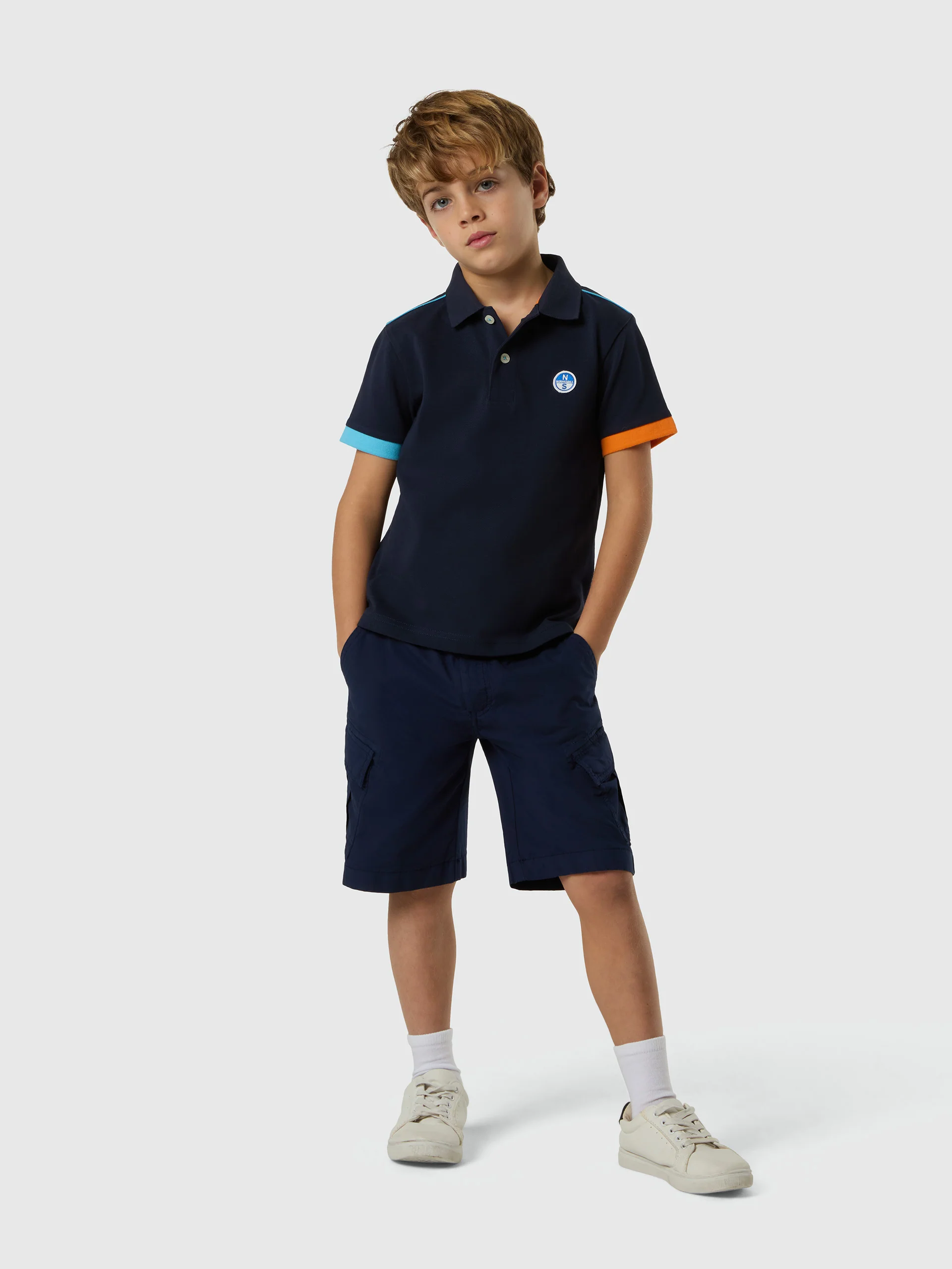 Polo shirt with mismatch cuffs - Image 33