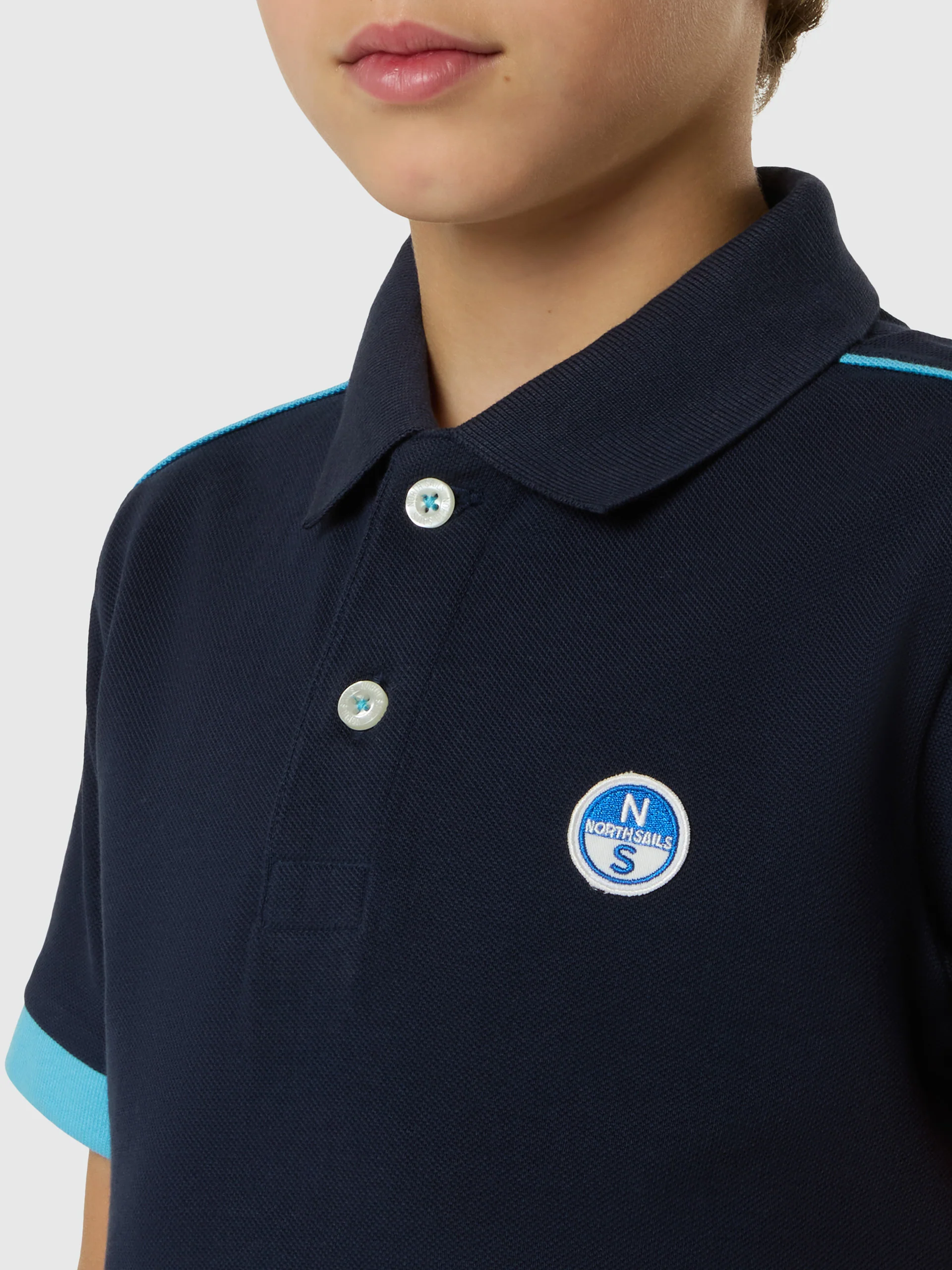 Polo shirt with mismatch cuffs - Image 34
