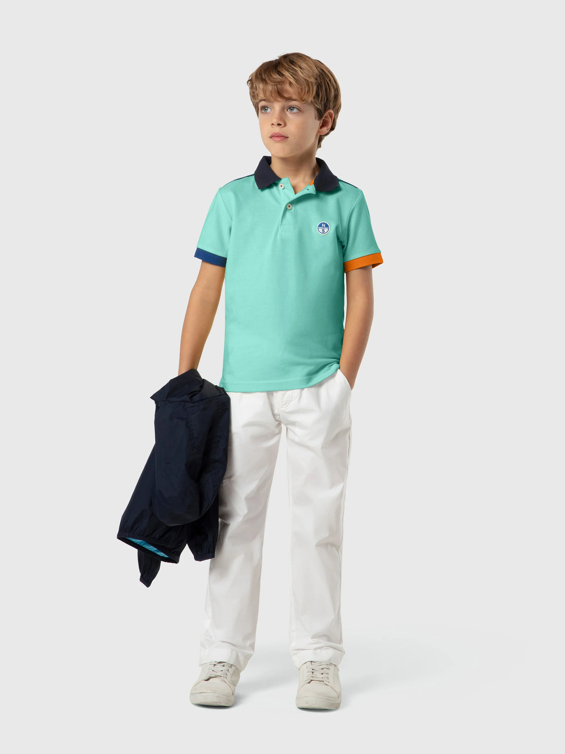 Polo shirt with mismatch cuffs - Image 36