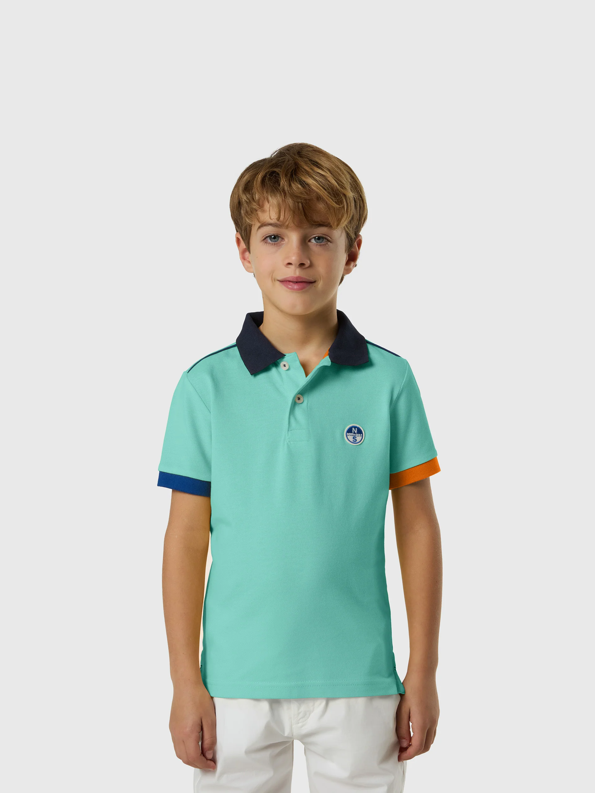 Polo shirt with mismatch cuffs - Image 37
