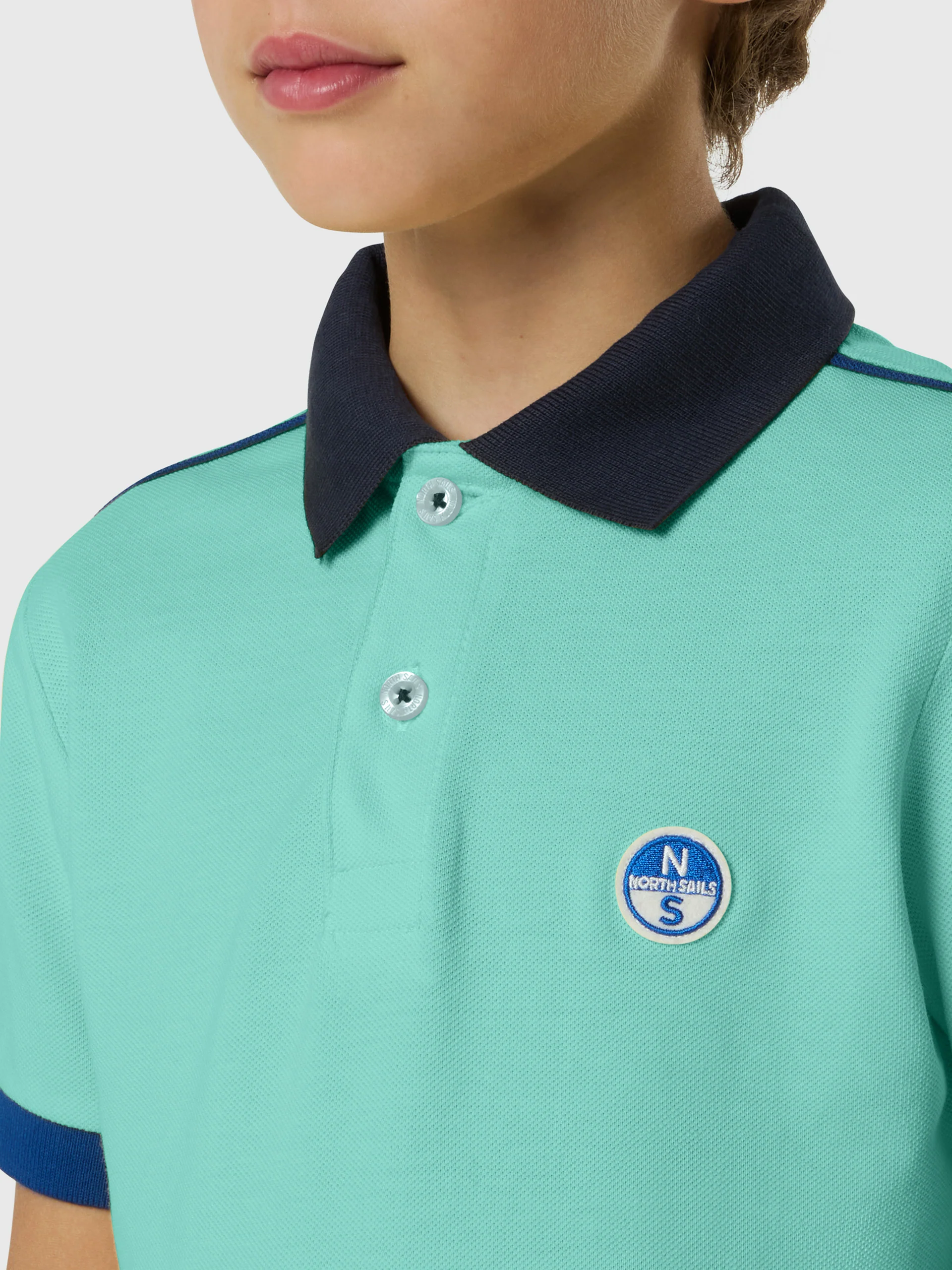Polo shirt with mismatch cuffs - Image 38