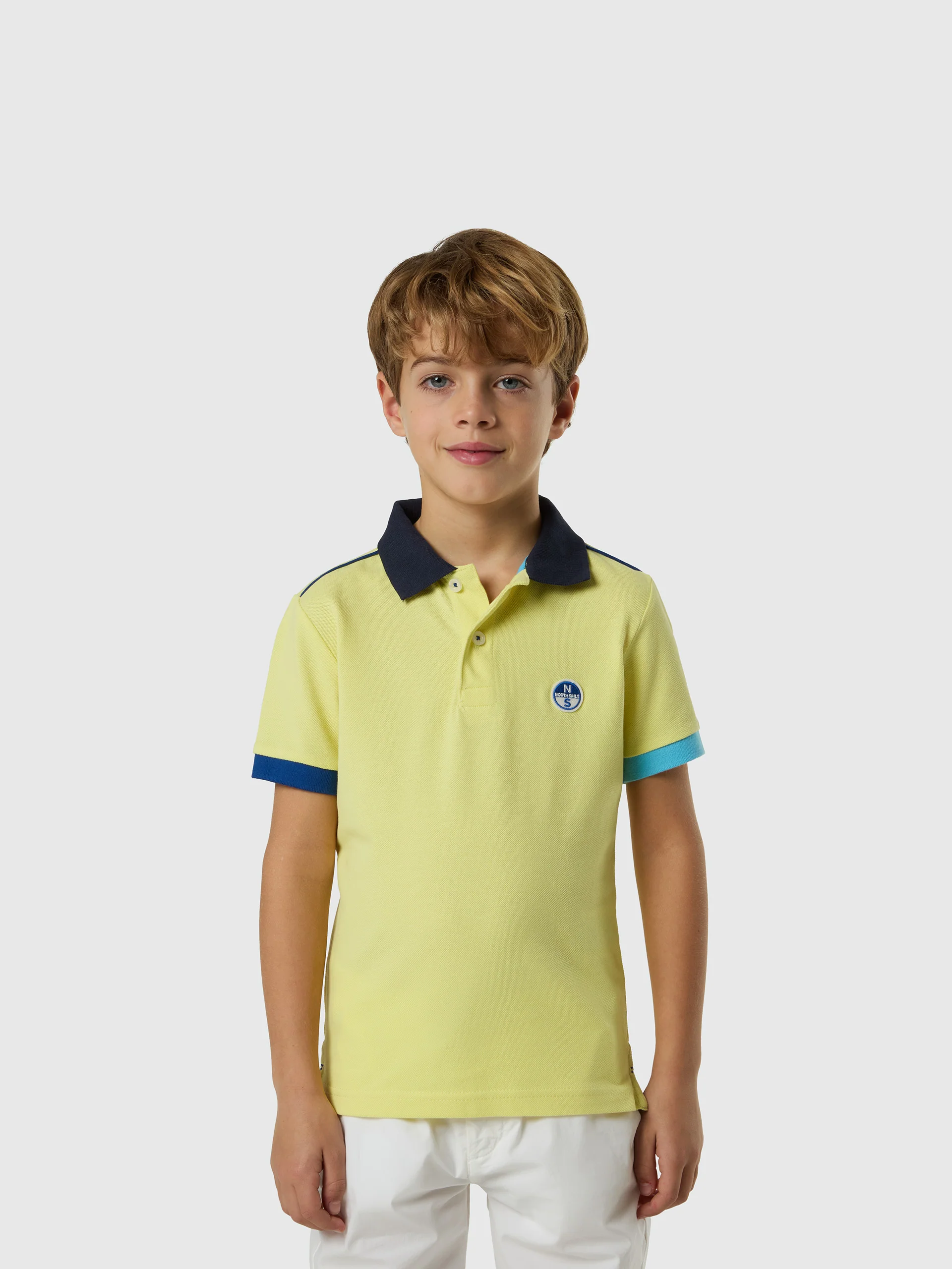 Polo shirt with mismatch cuffs - Image 8
