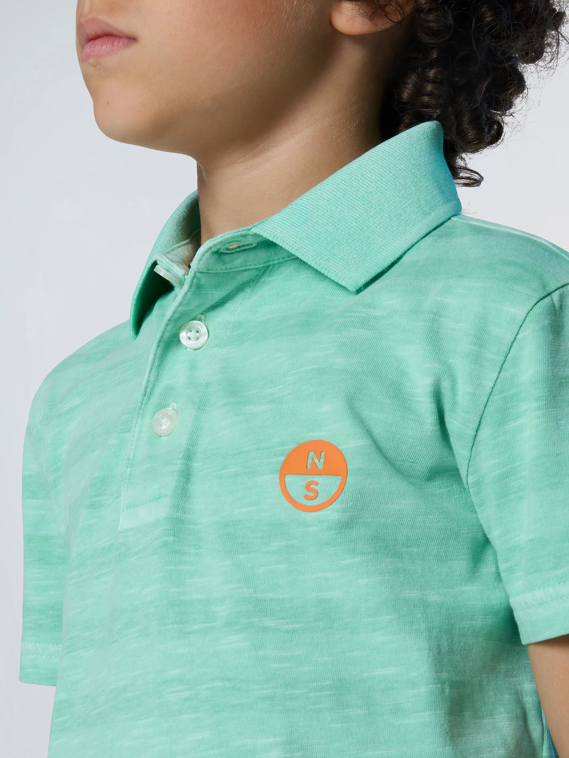 Striped slub jersey polo shirt - Image 6