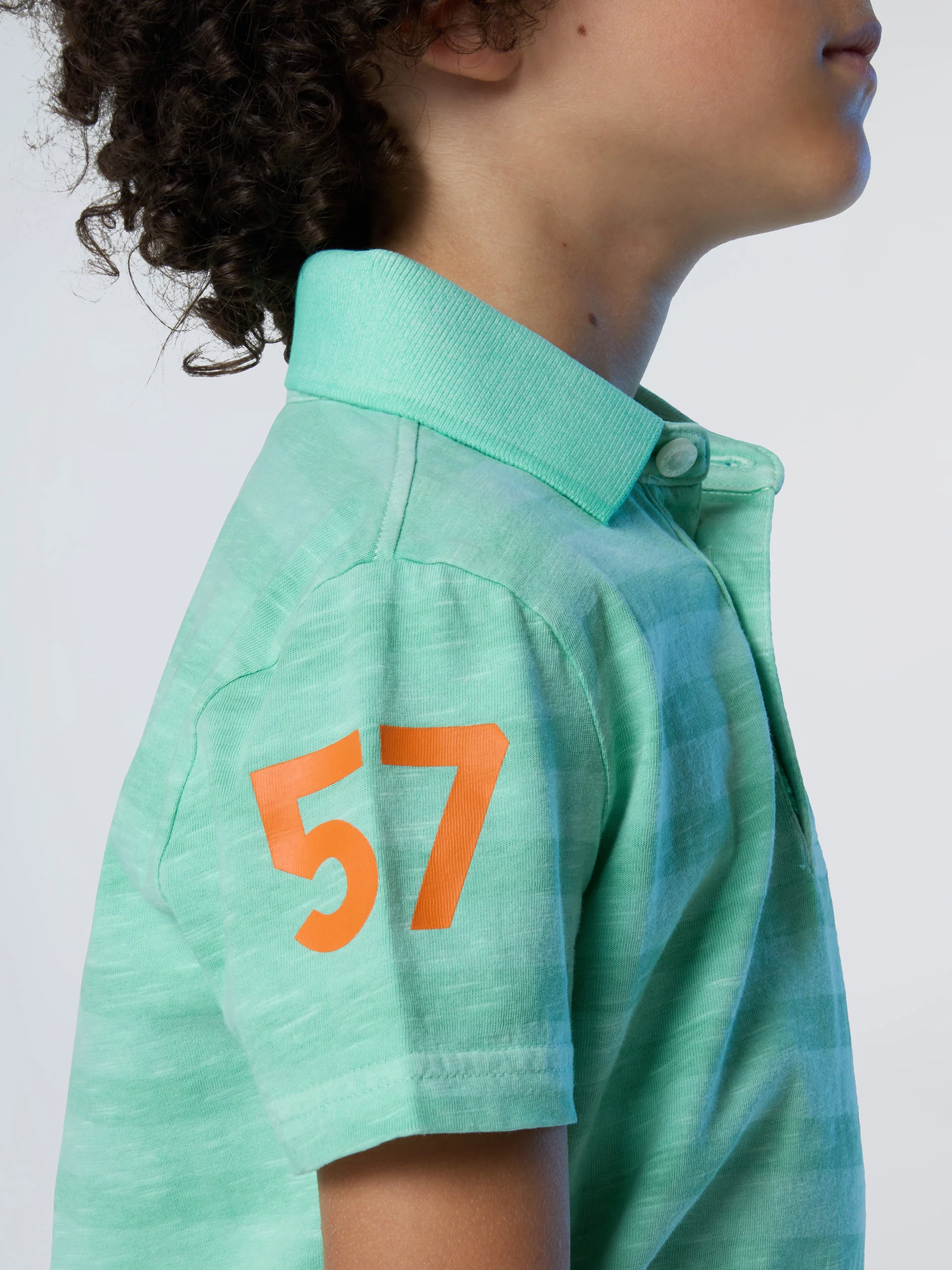 Striped slub jersey polo shirt - Image 7