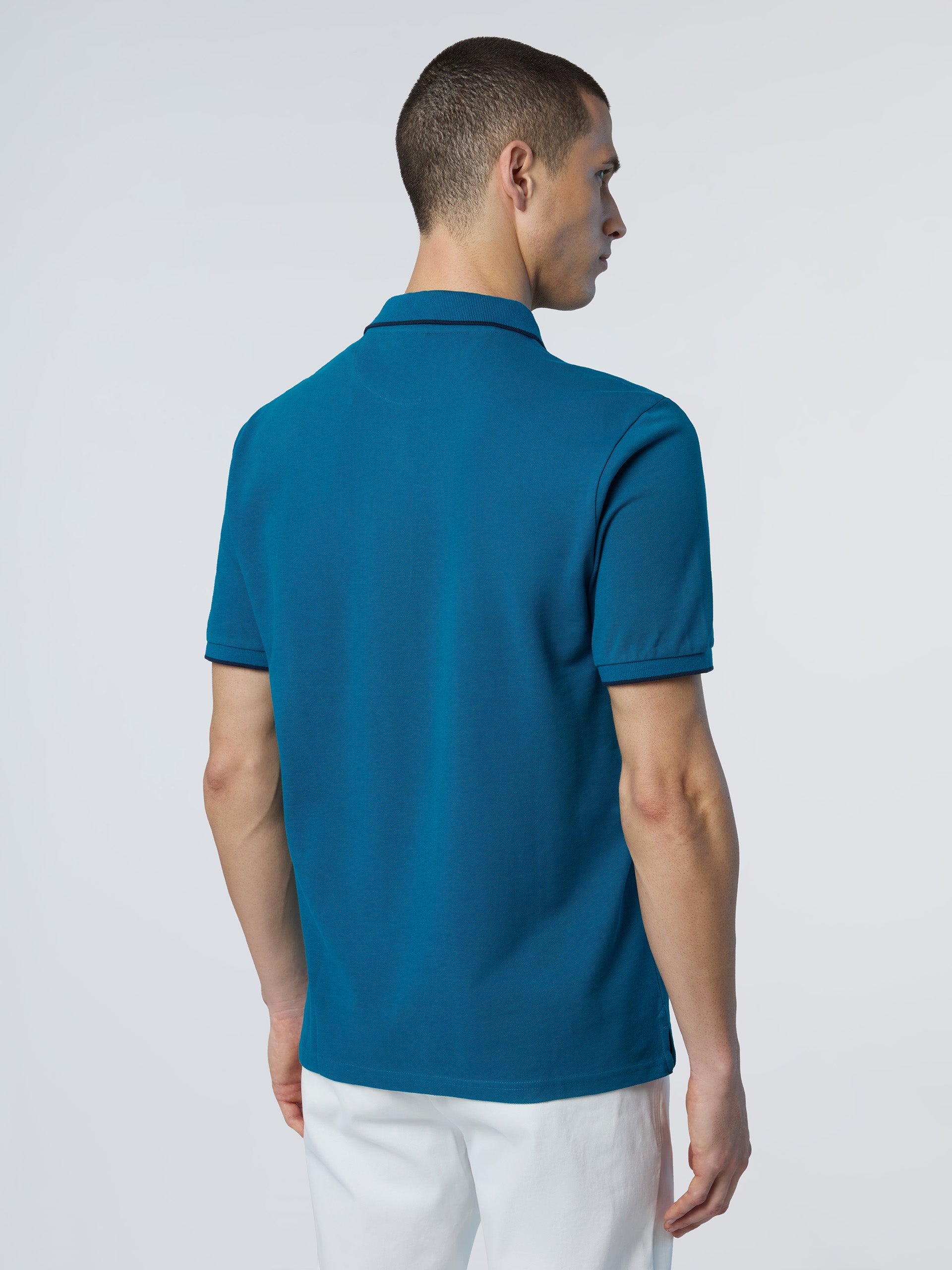 Polo shirt with collar lettering - Image 11