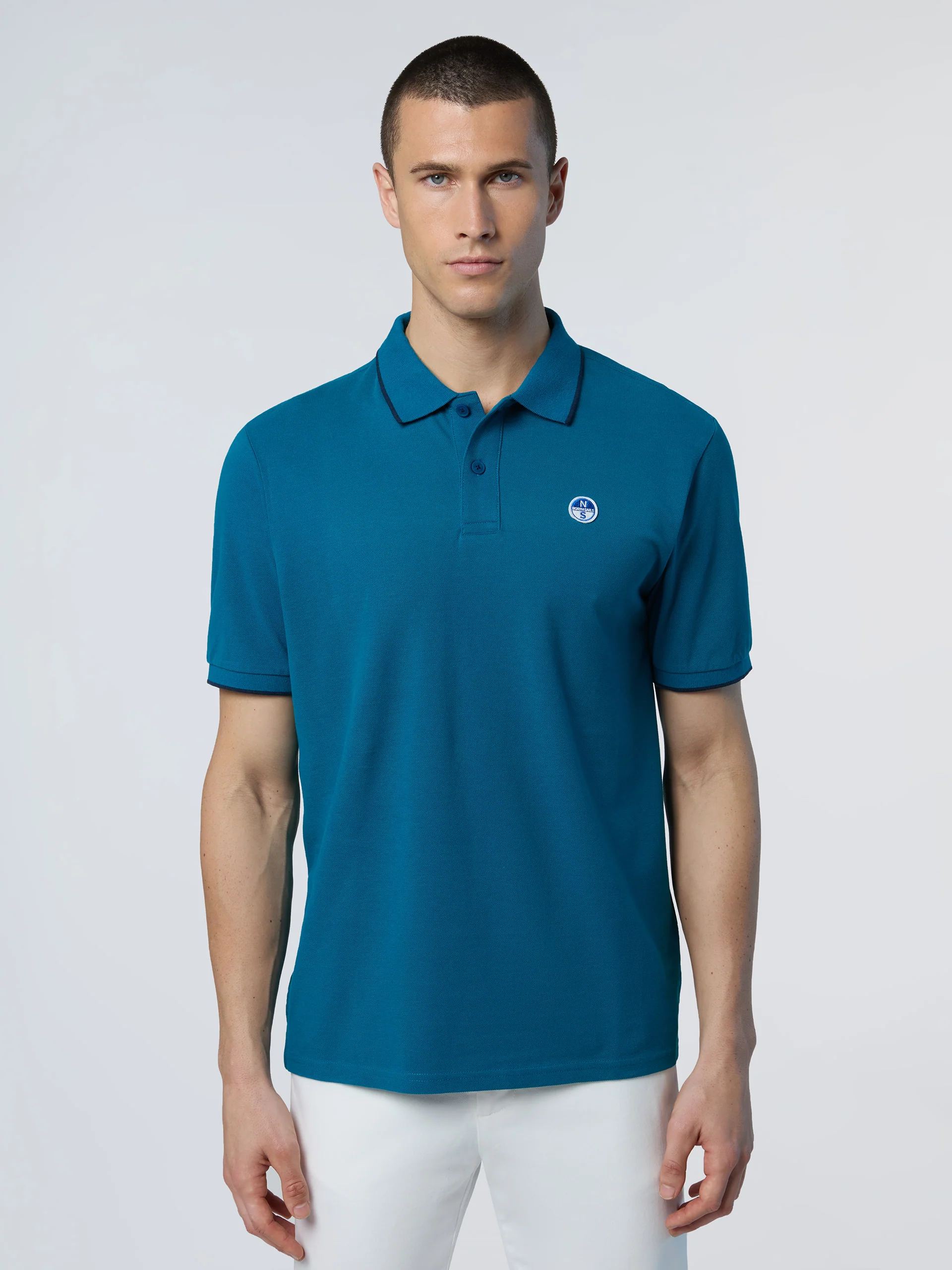 Polo shirt with collar lettering - Image 8