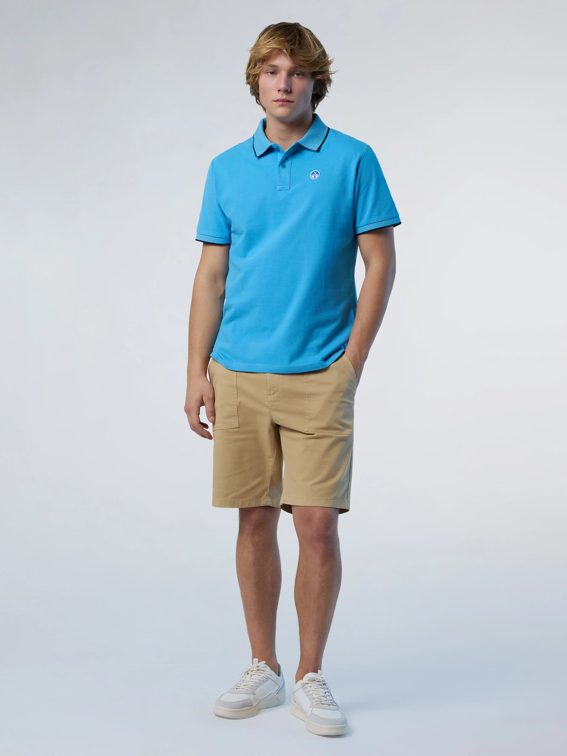 Polo shirt with logo collar - Image 54