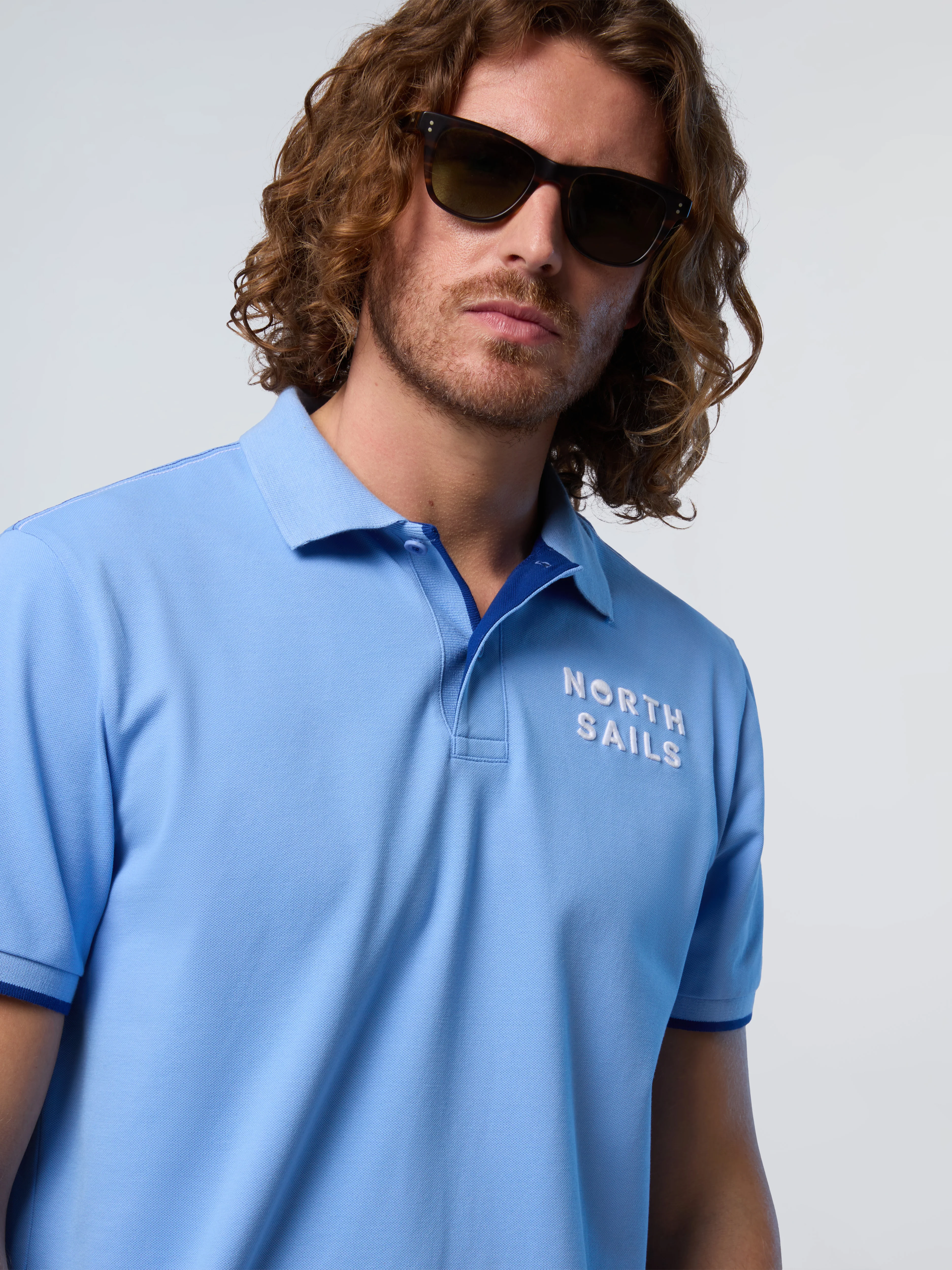 Polo shirt with striped collar - Image 16