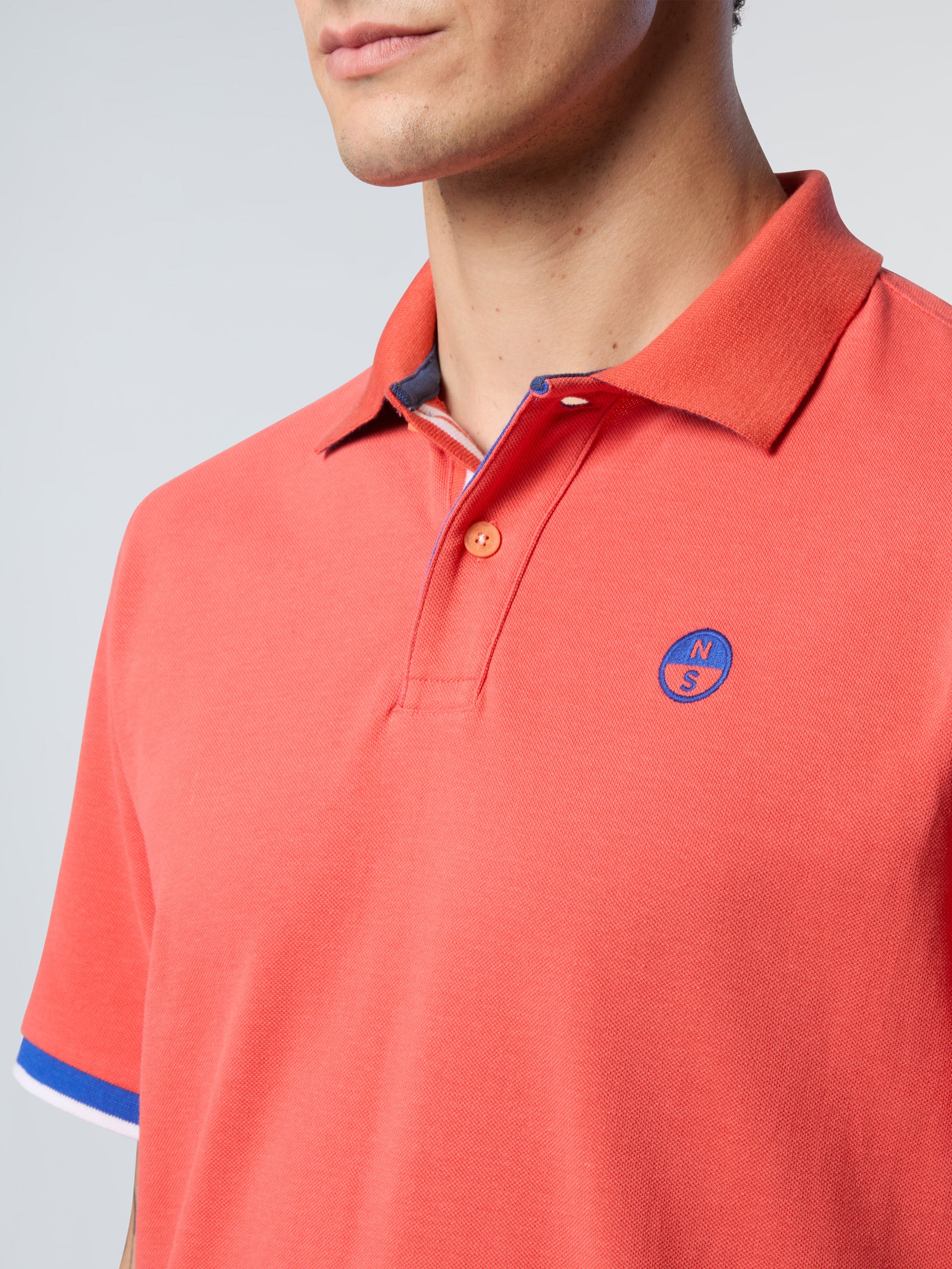 Polo shirt with striped placket - Image 14