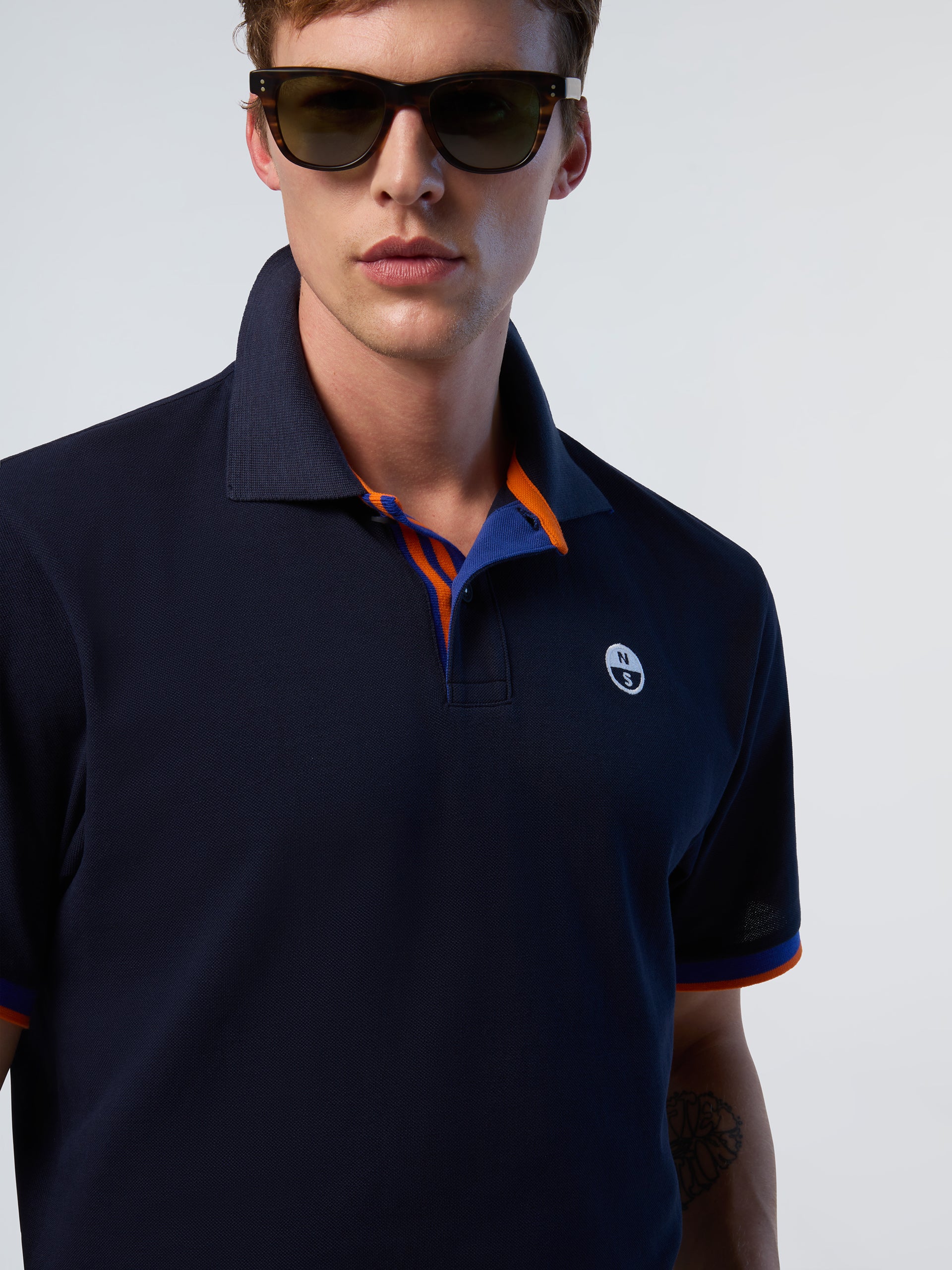 Polo shirt with striped placket - Image 16