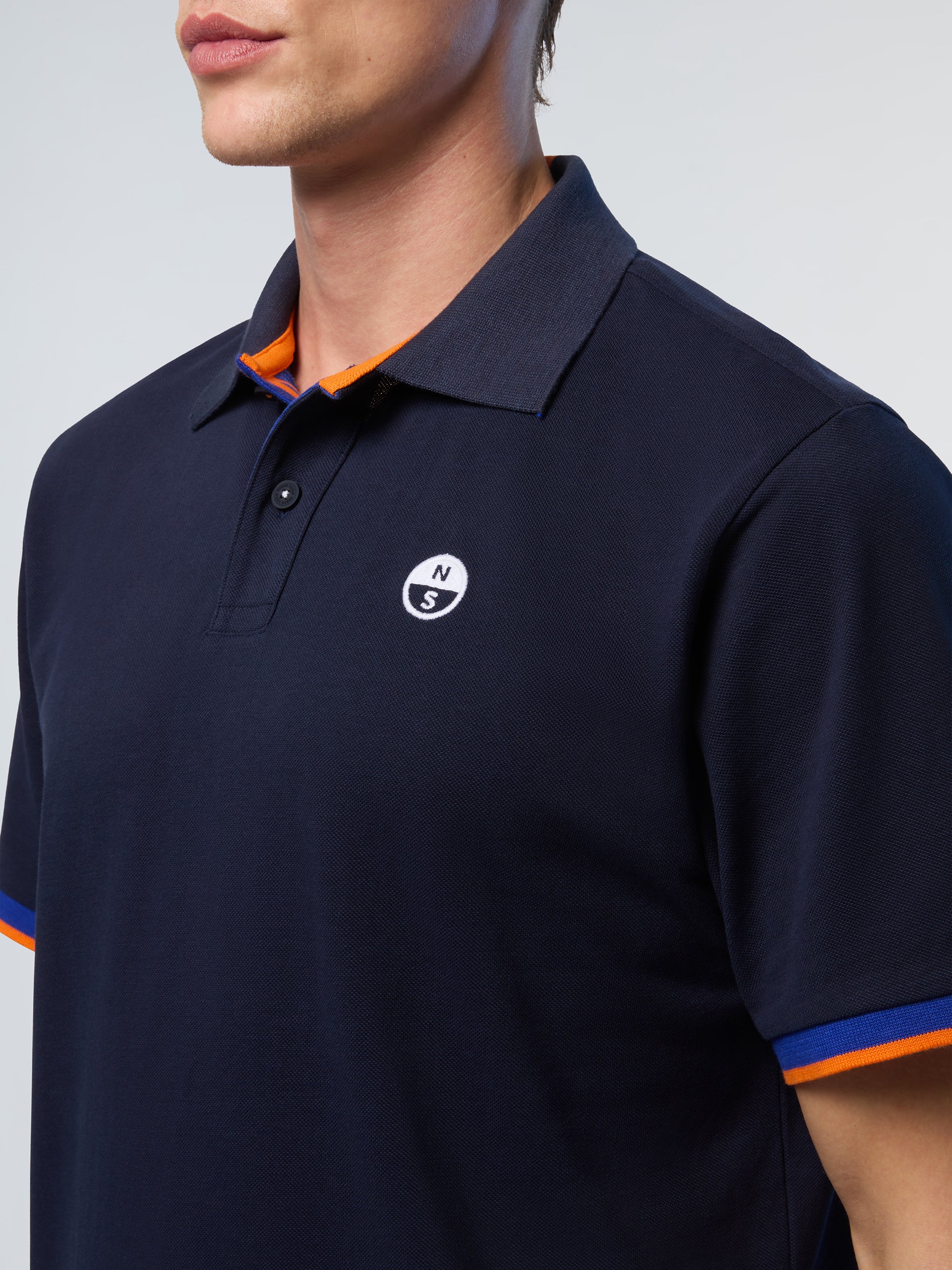 Polo shirt with striped placket - Image 20