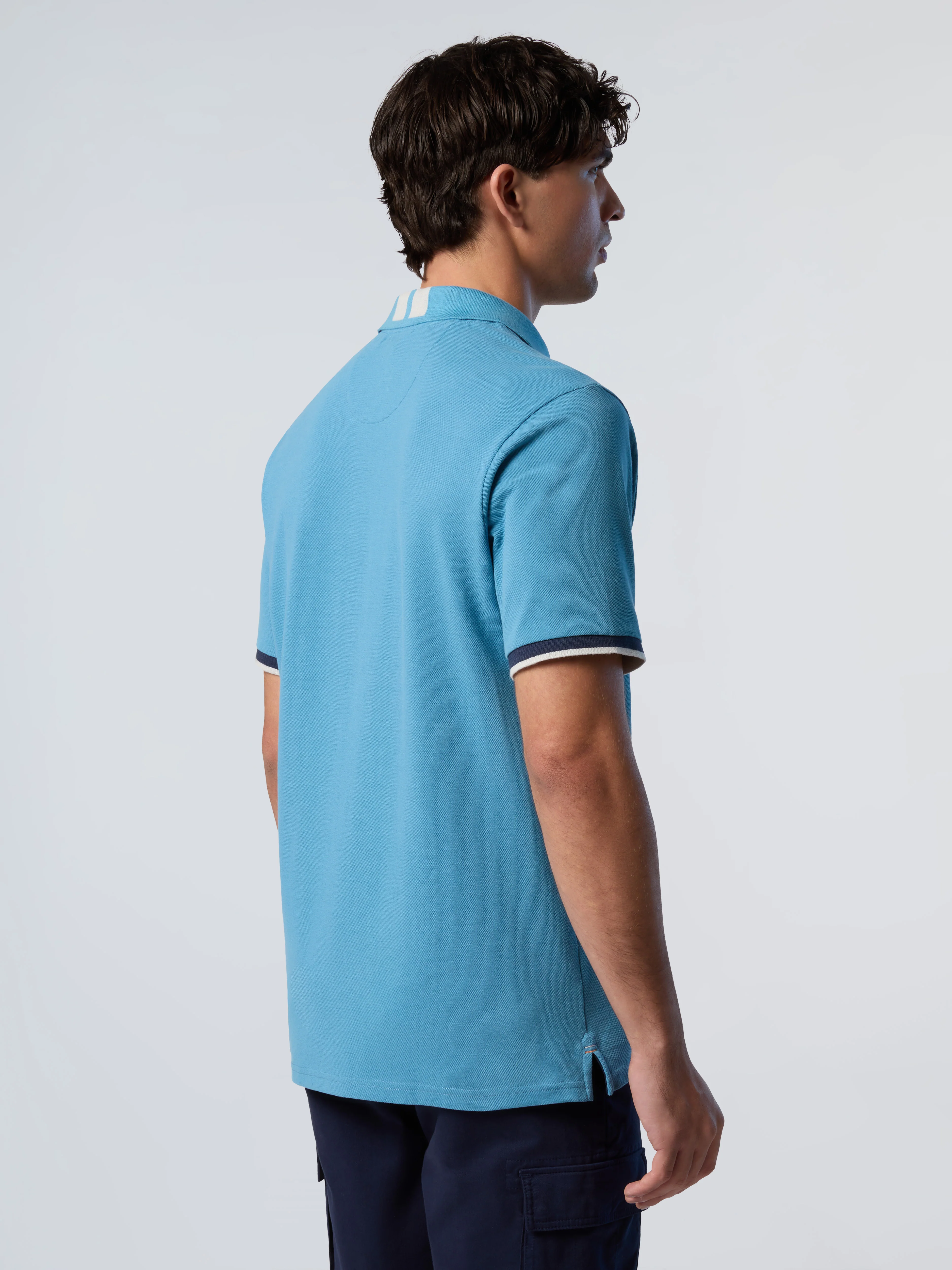 Polo shirt with striped placket - Image 24