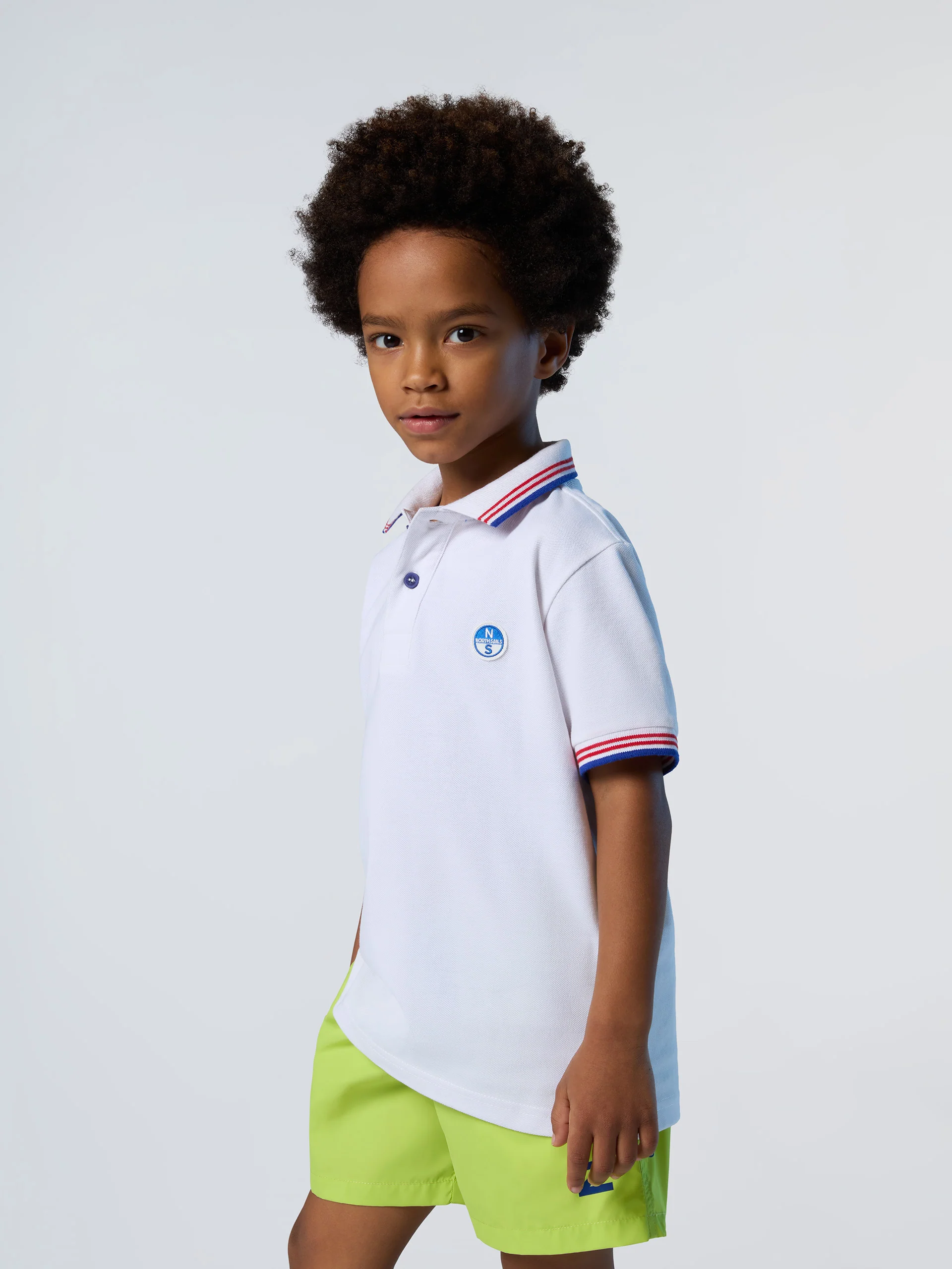Polo shirt with striped trims - Image 2