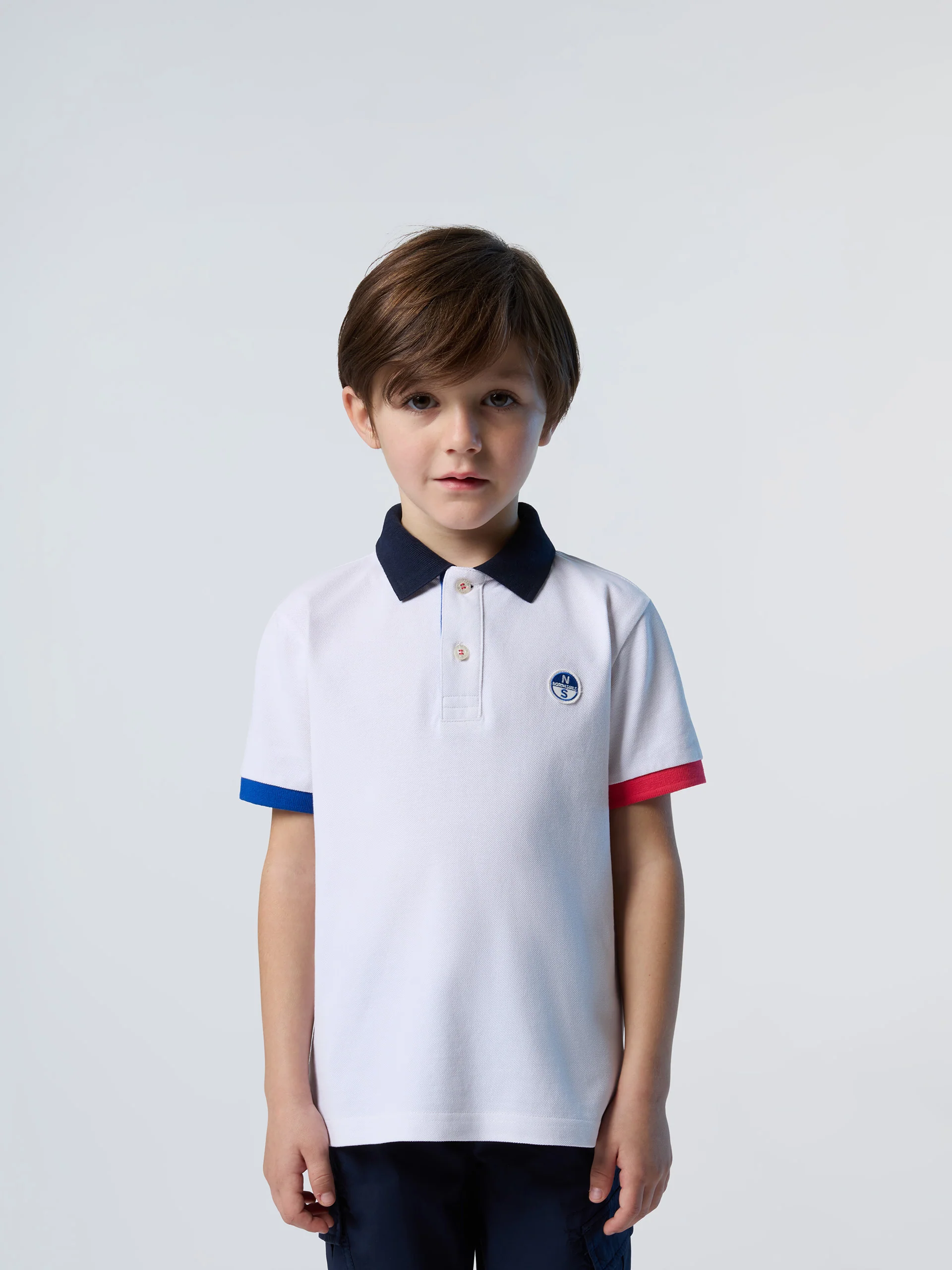 Polo shirt with colorful trims