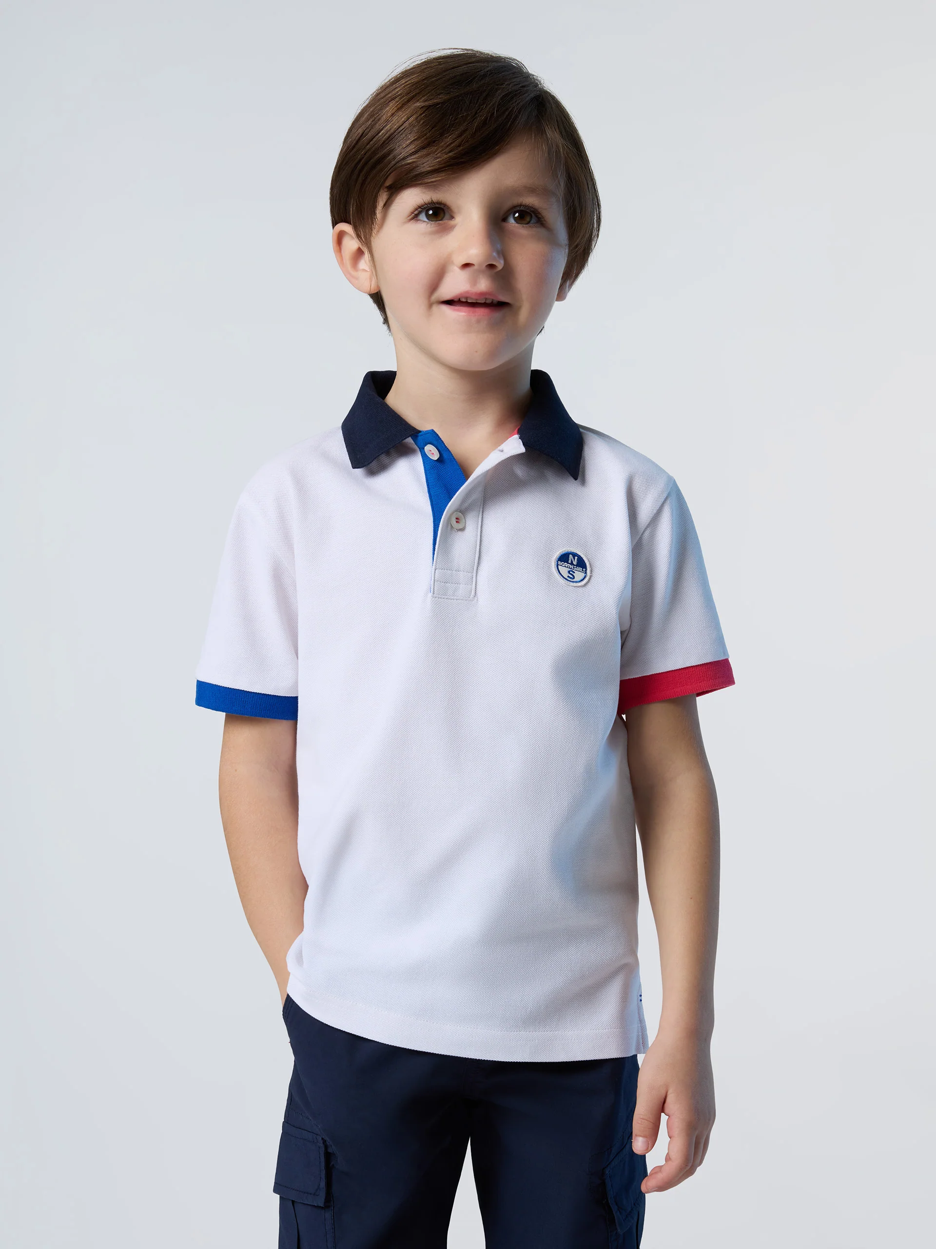 Polo shirt with colorful trims - Image 2