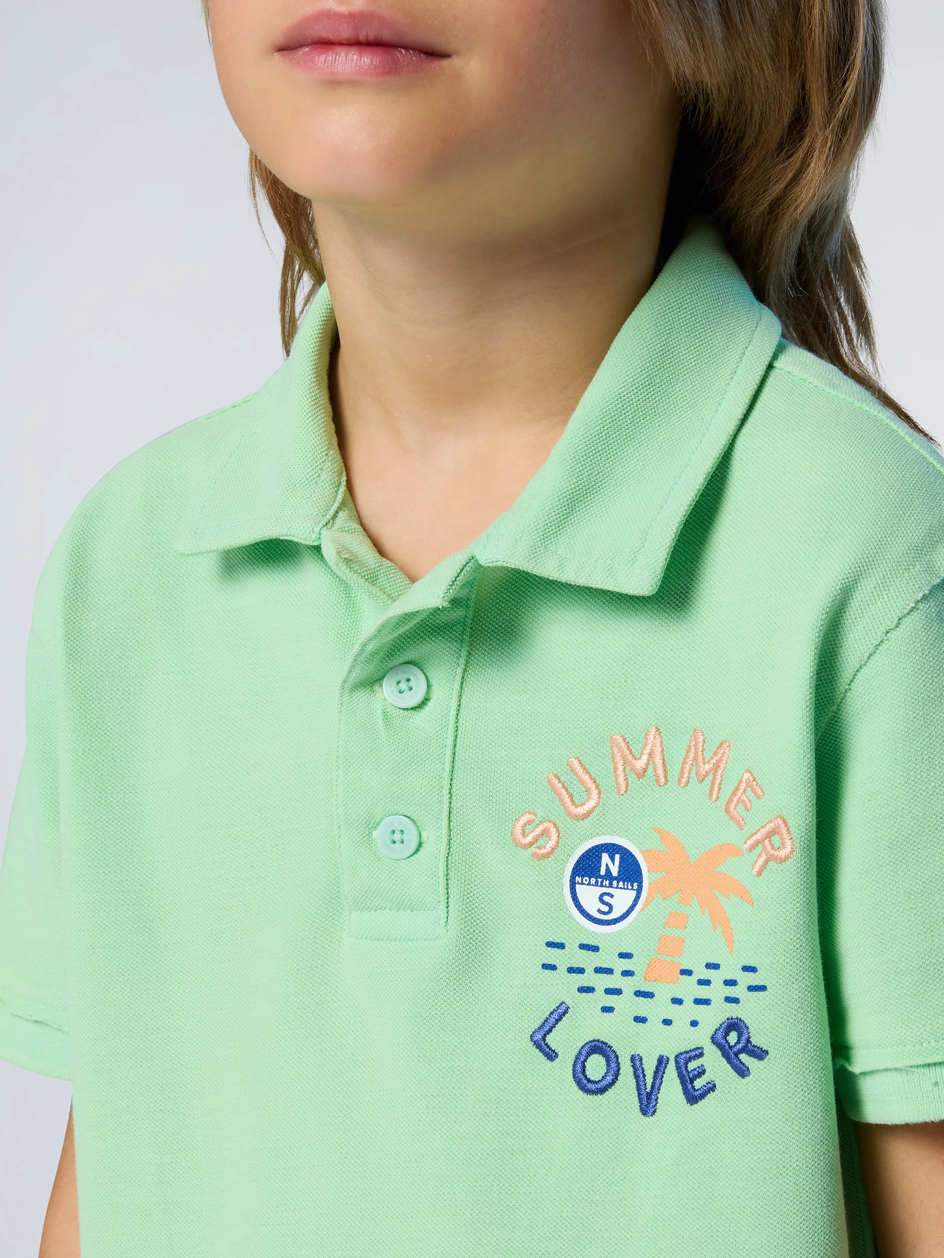 Polo shirt with palm tree print - Image 7