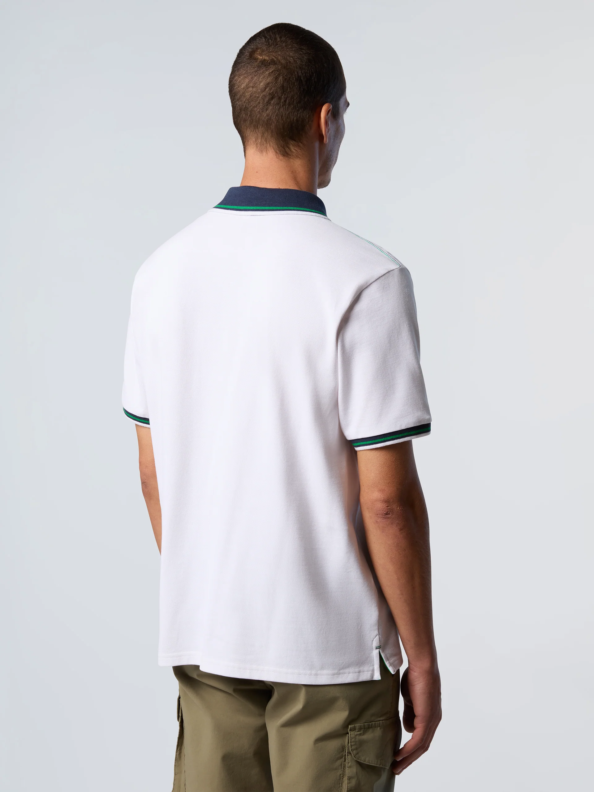 Polo shirt with striped trims - Image 4
