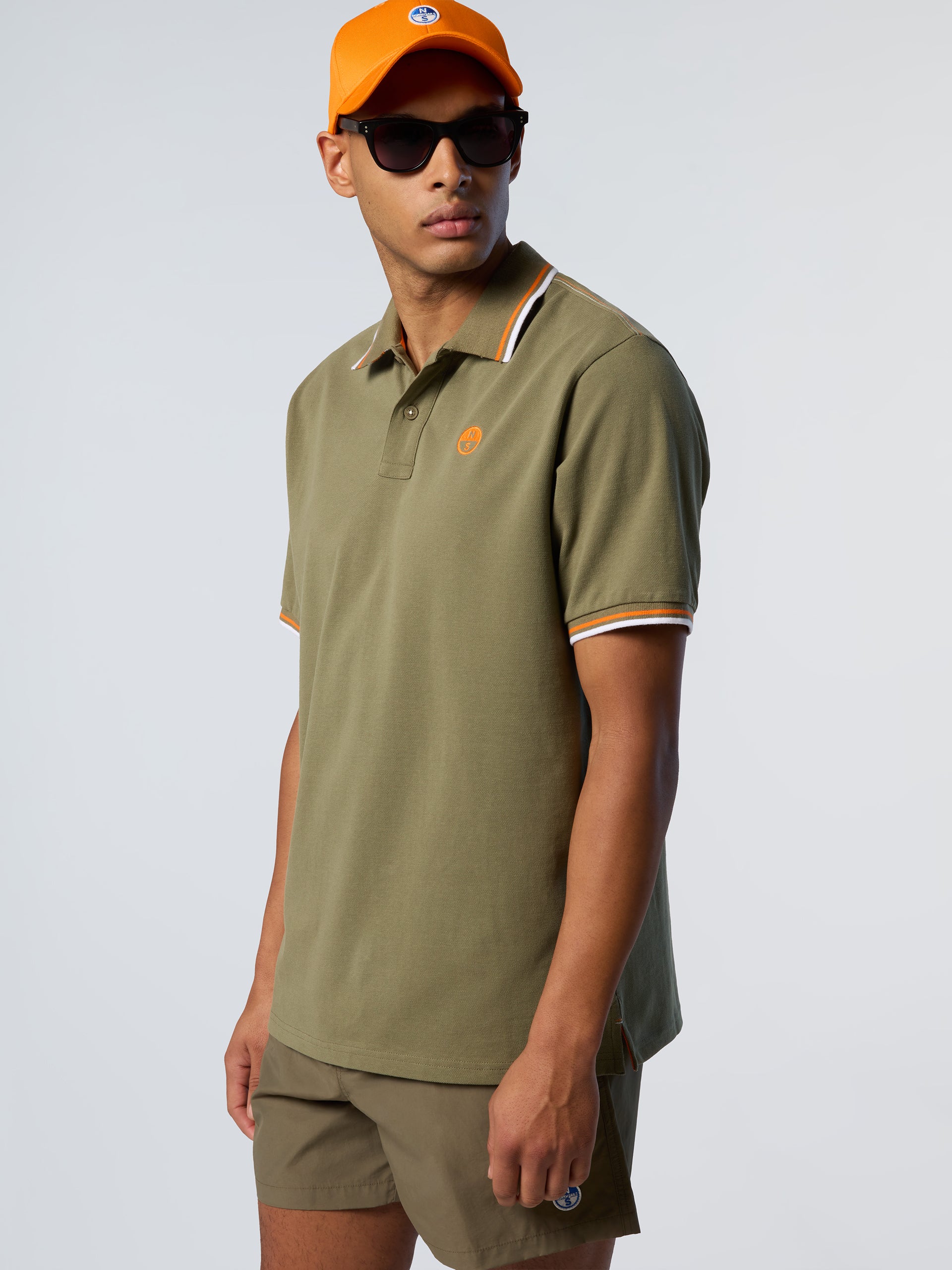 Polo shirt with striped trims - Image 9