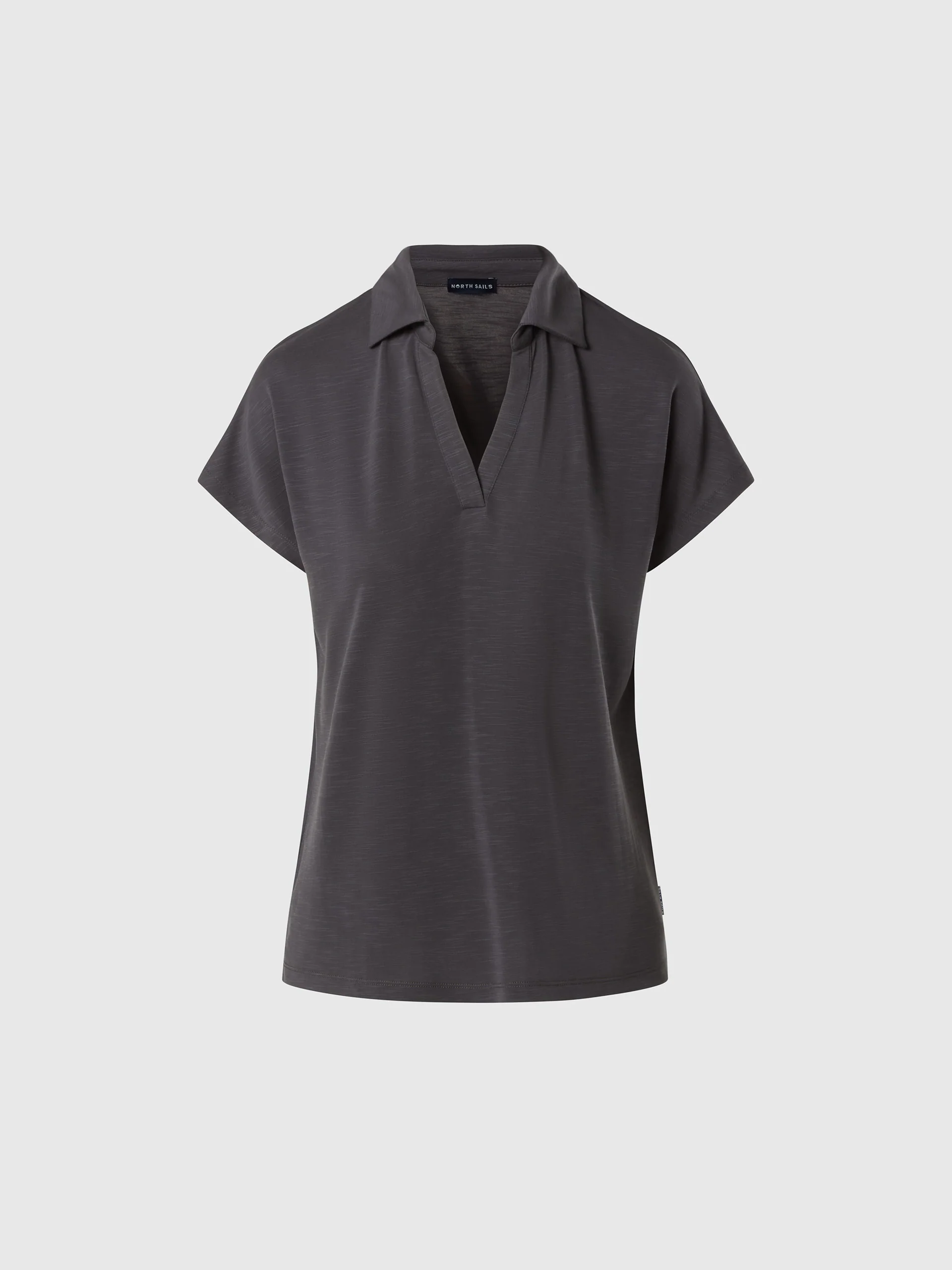 Slub jersey buttonless polo shirt - Image 15