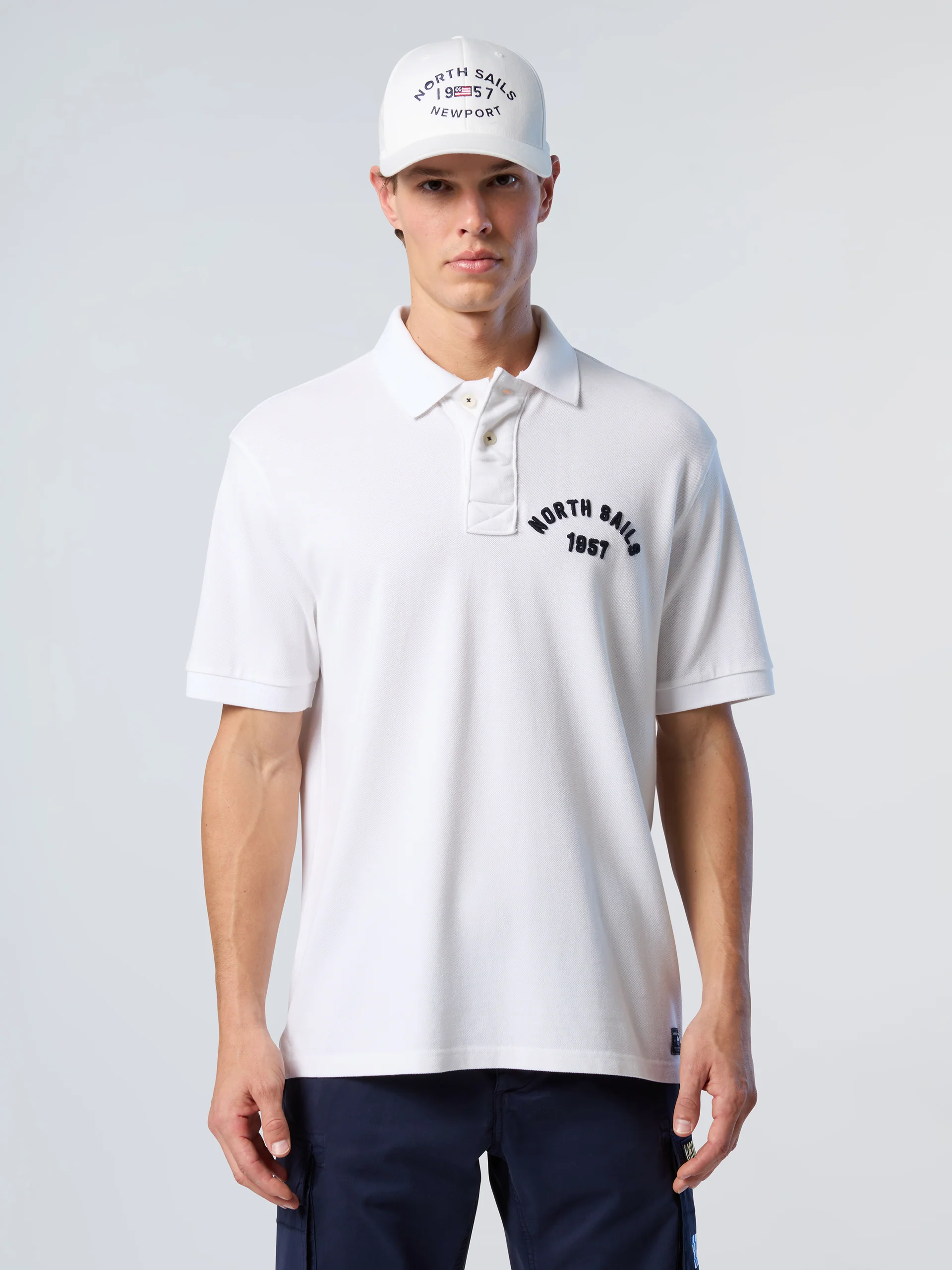Polo shirt with vintage wash