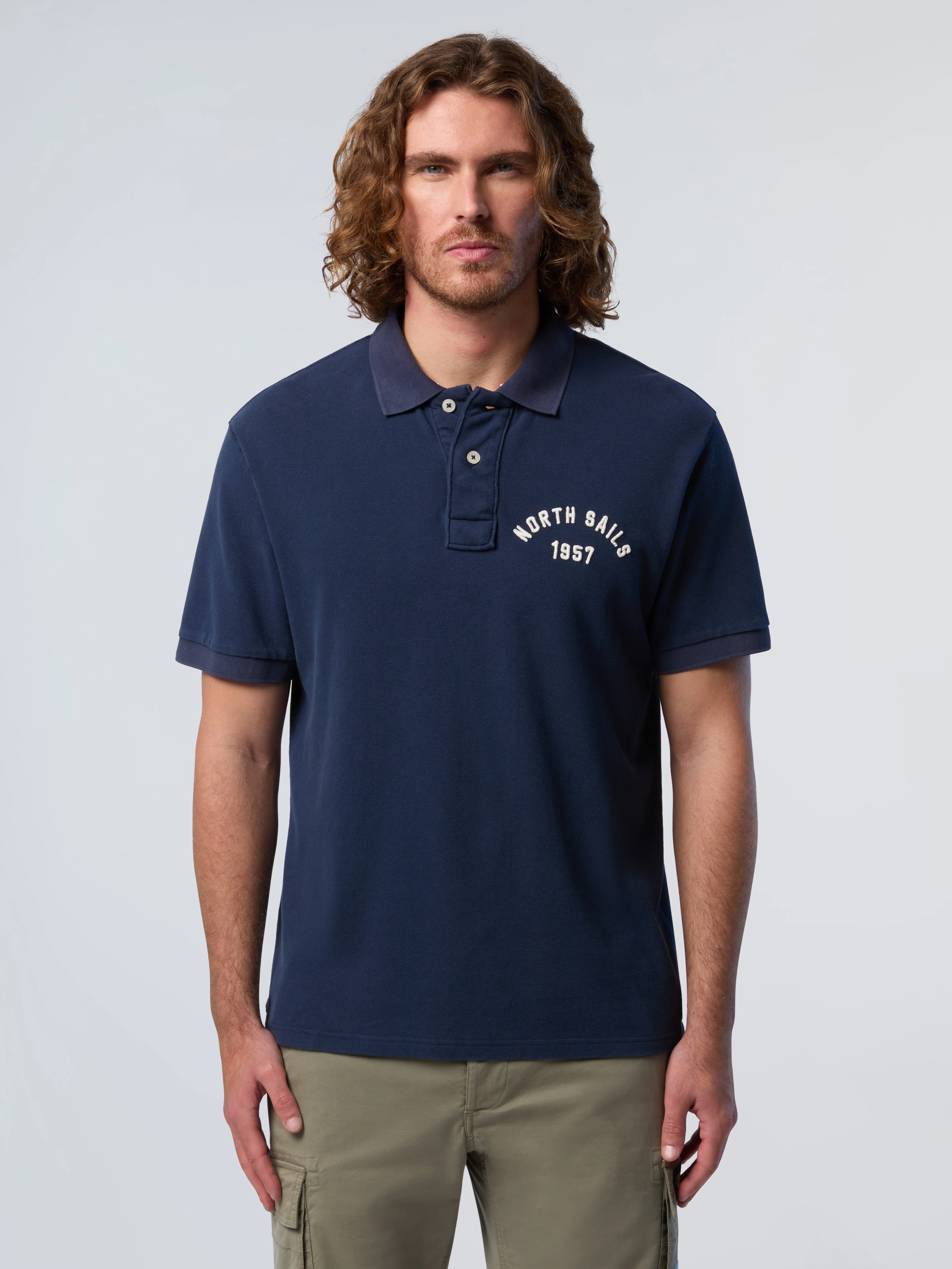 Polo shirt with vintage wash - Image 8