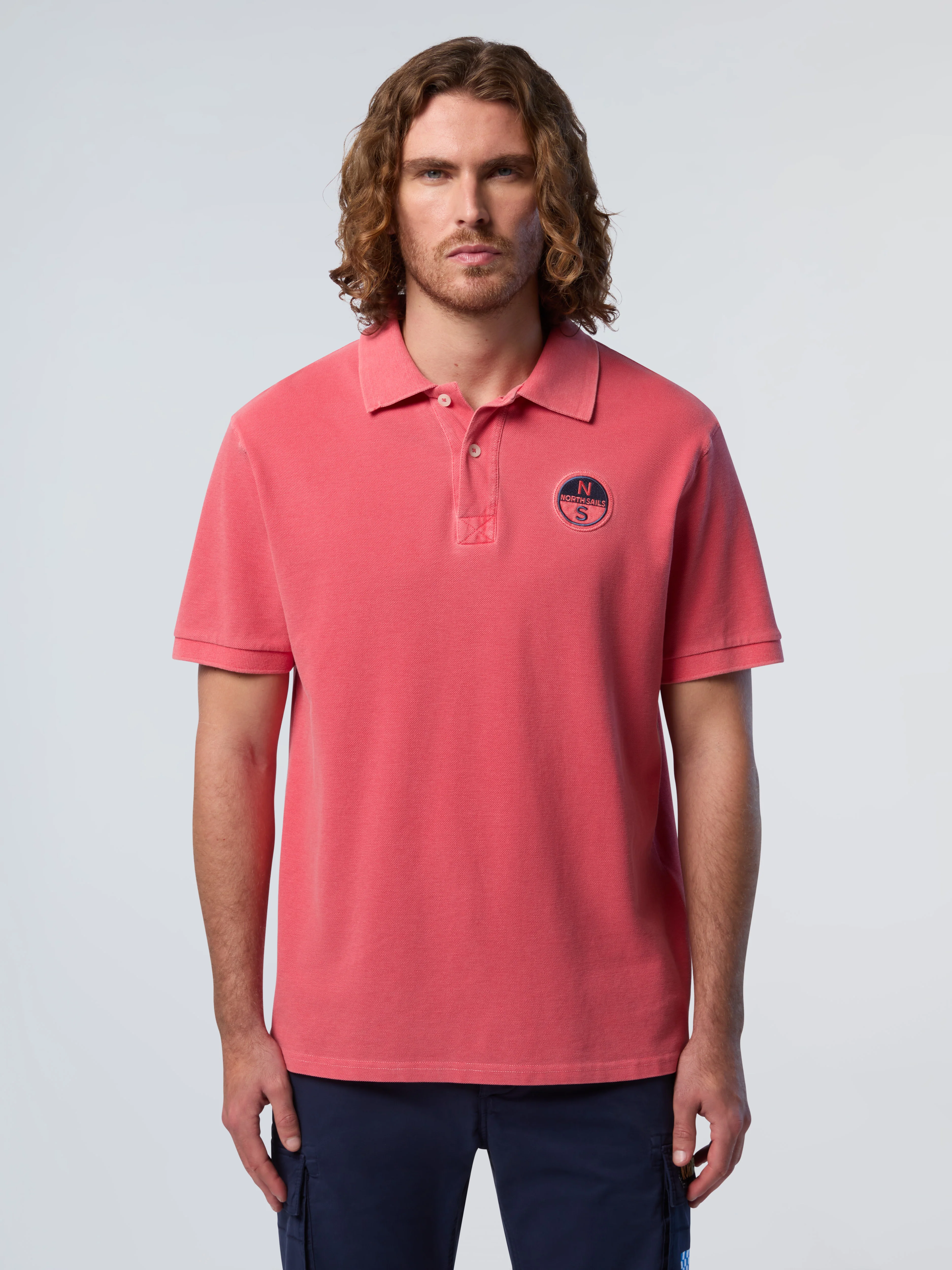Polo shirt with pigment-dyed finish - Image 9