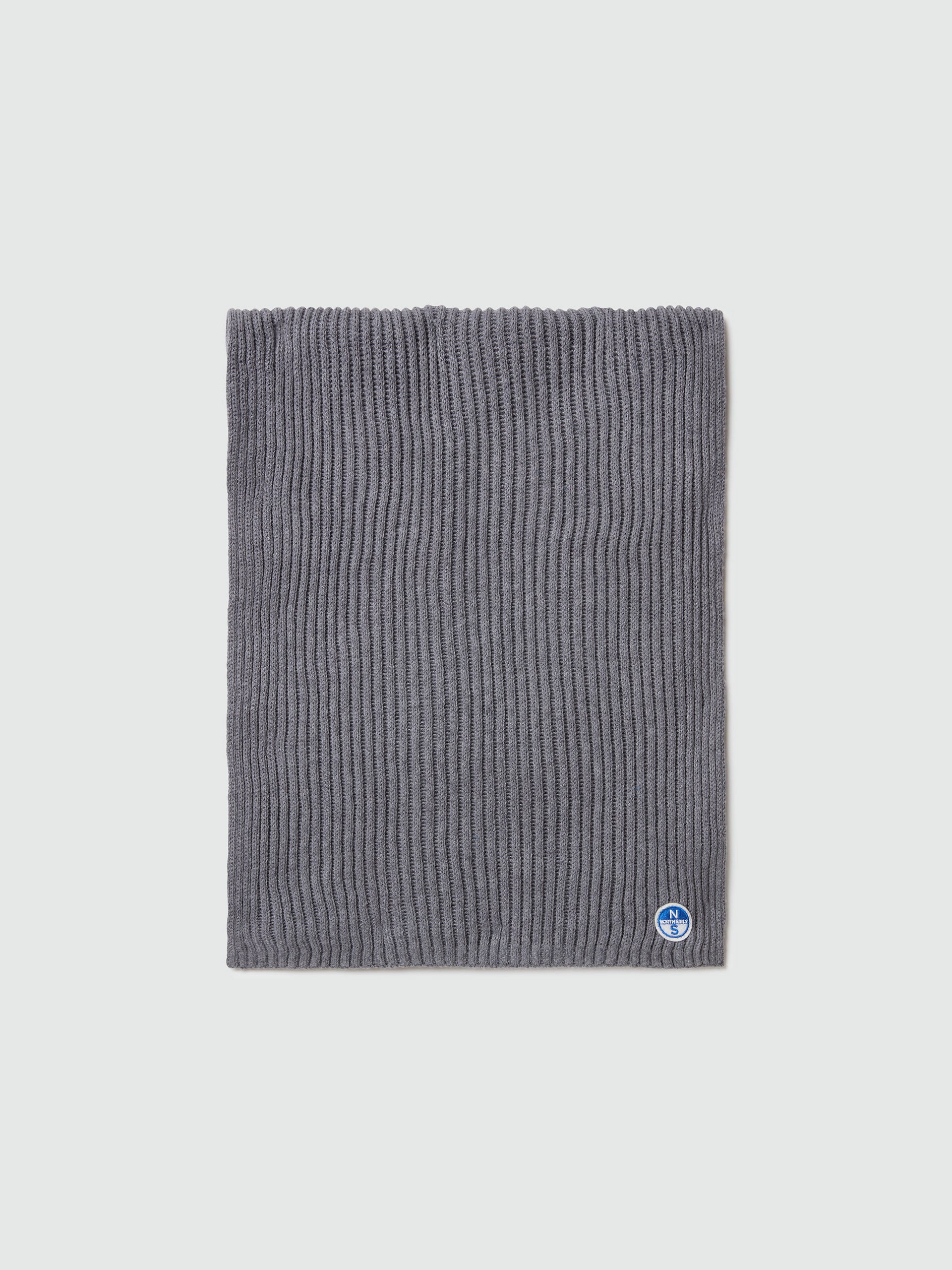 Wide-rib scarf with logo patch - Image 3