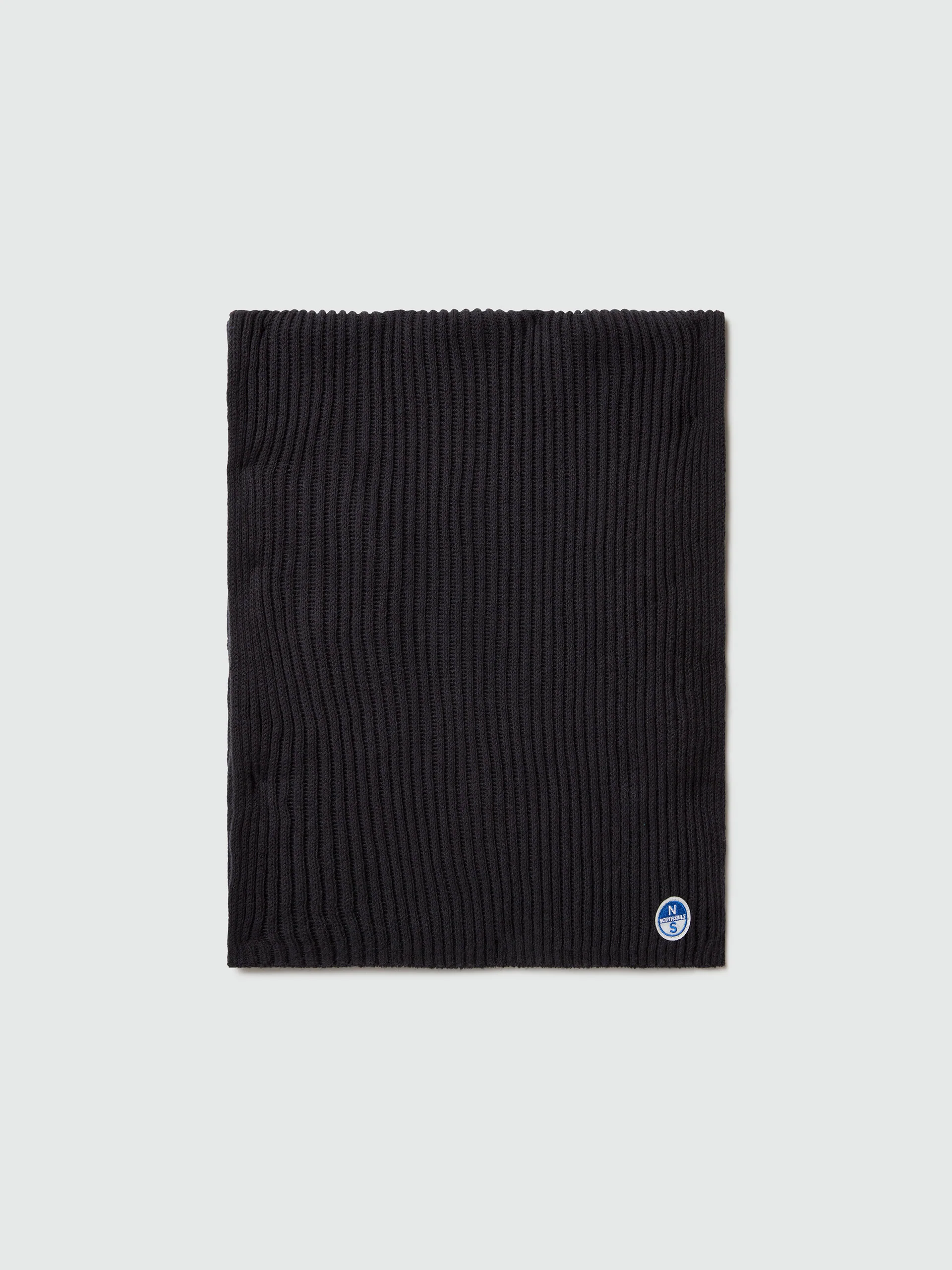 Wide-rib scarf with logo patch - Image 4