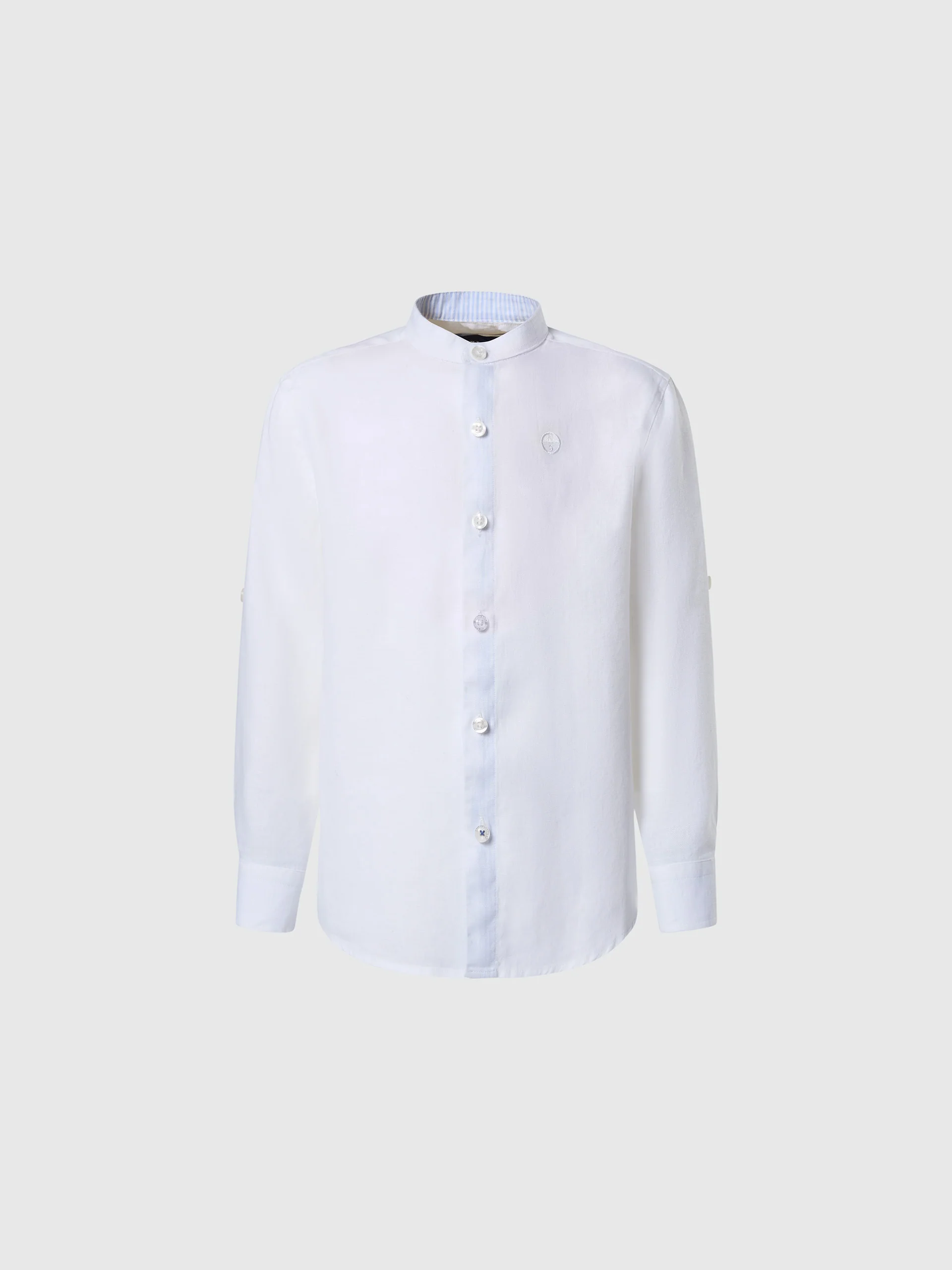 Mandarin collar shirt - Image 3