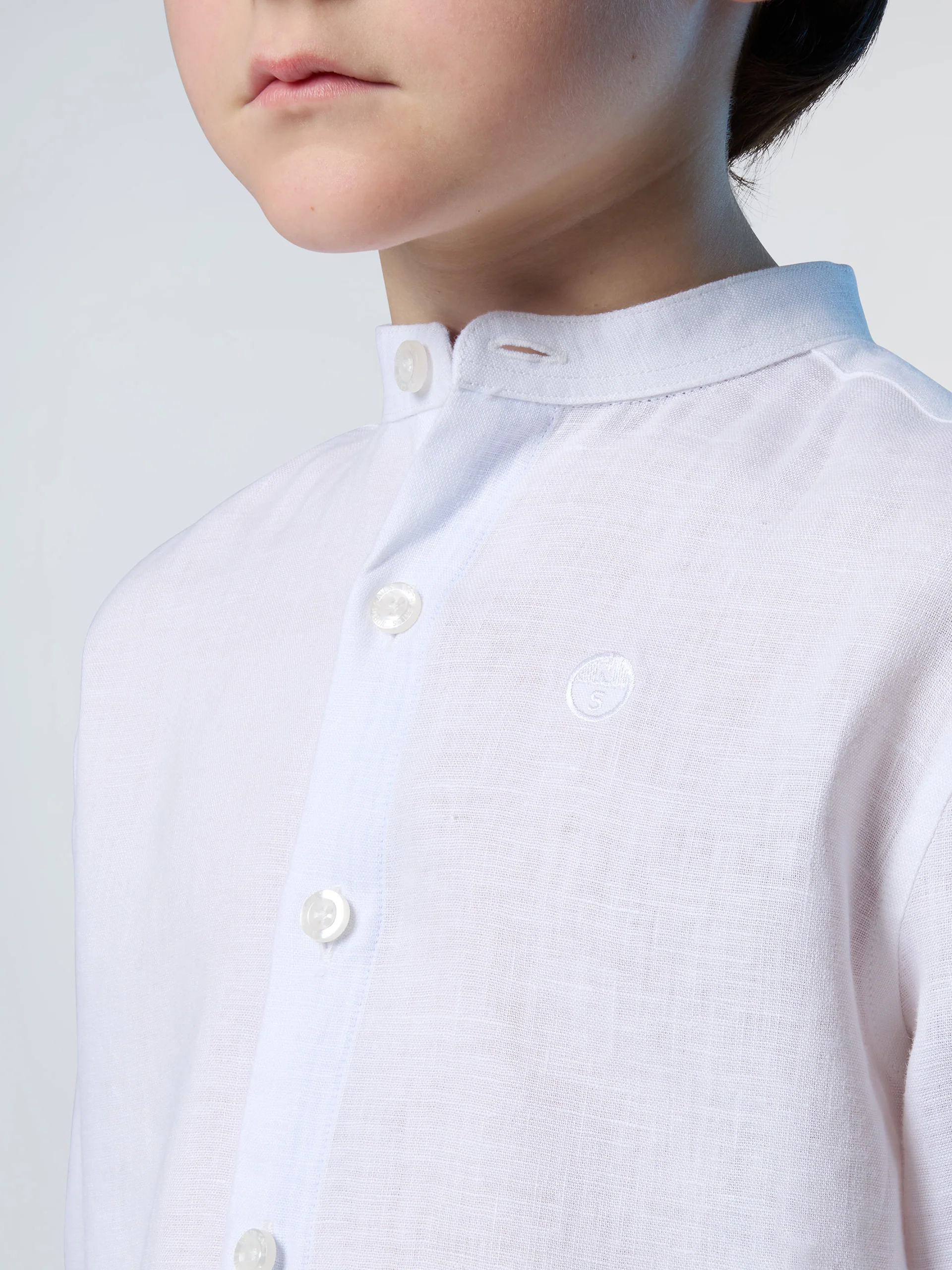 Mandarin collar shirt - Image 6
