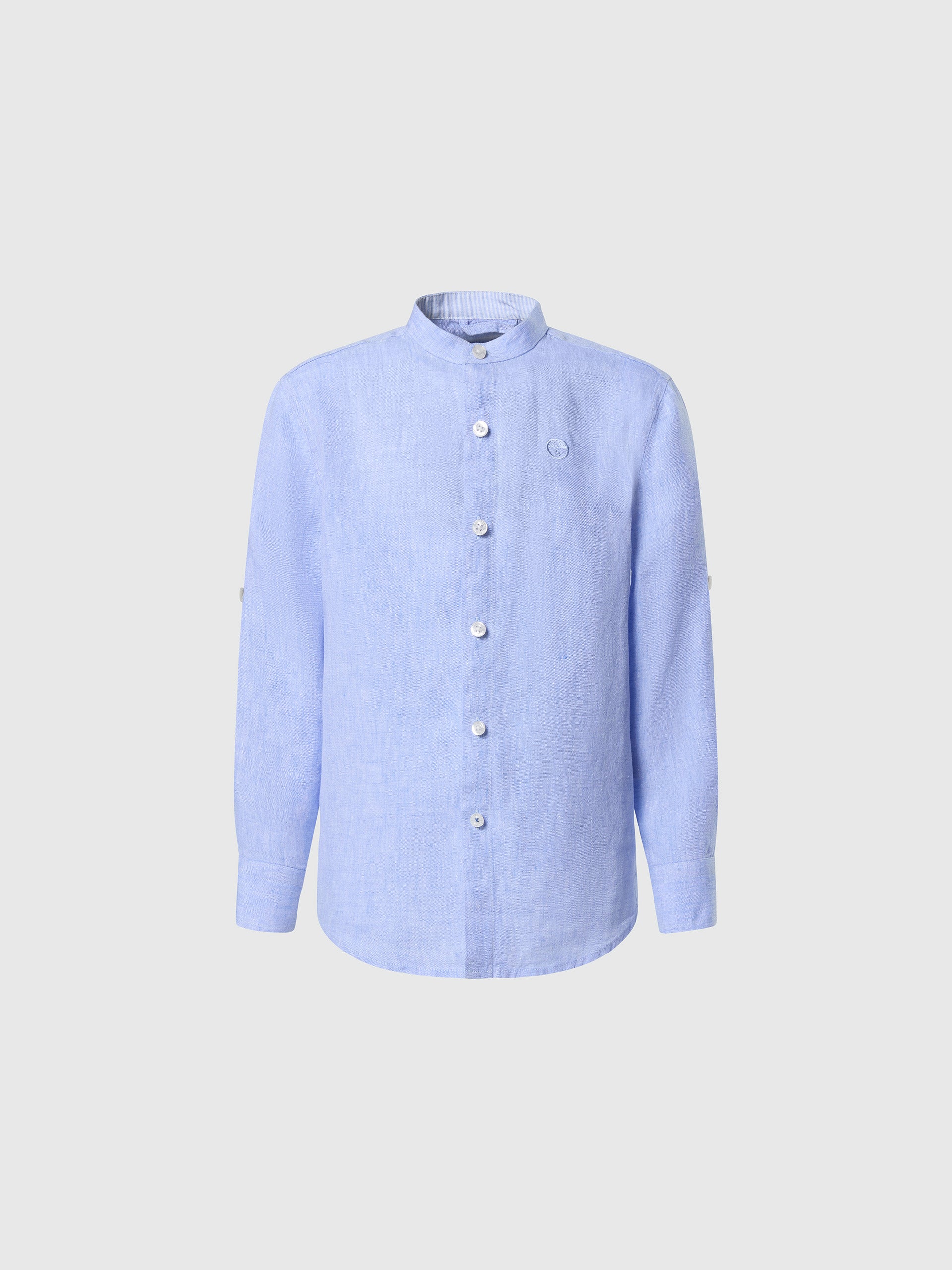 Mandarin collar shirt - Image 8