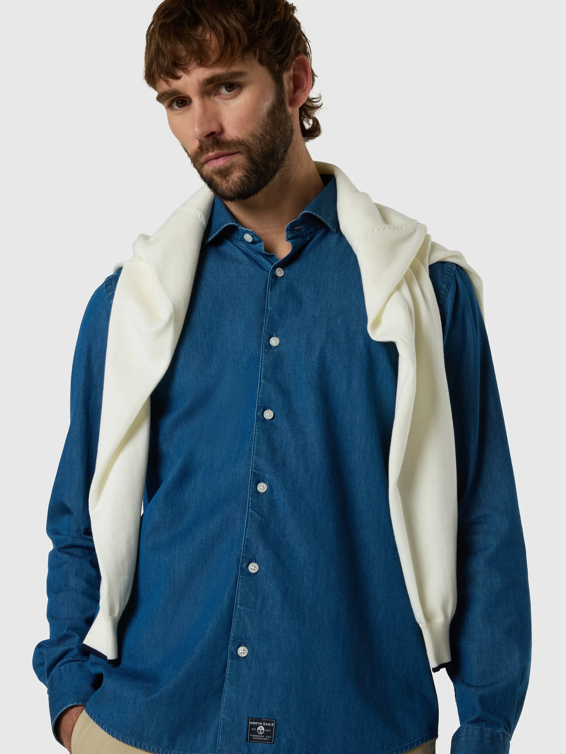 Denim cutaway collar shirt - Image 2