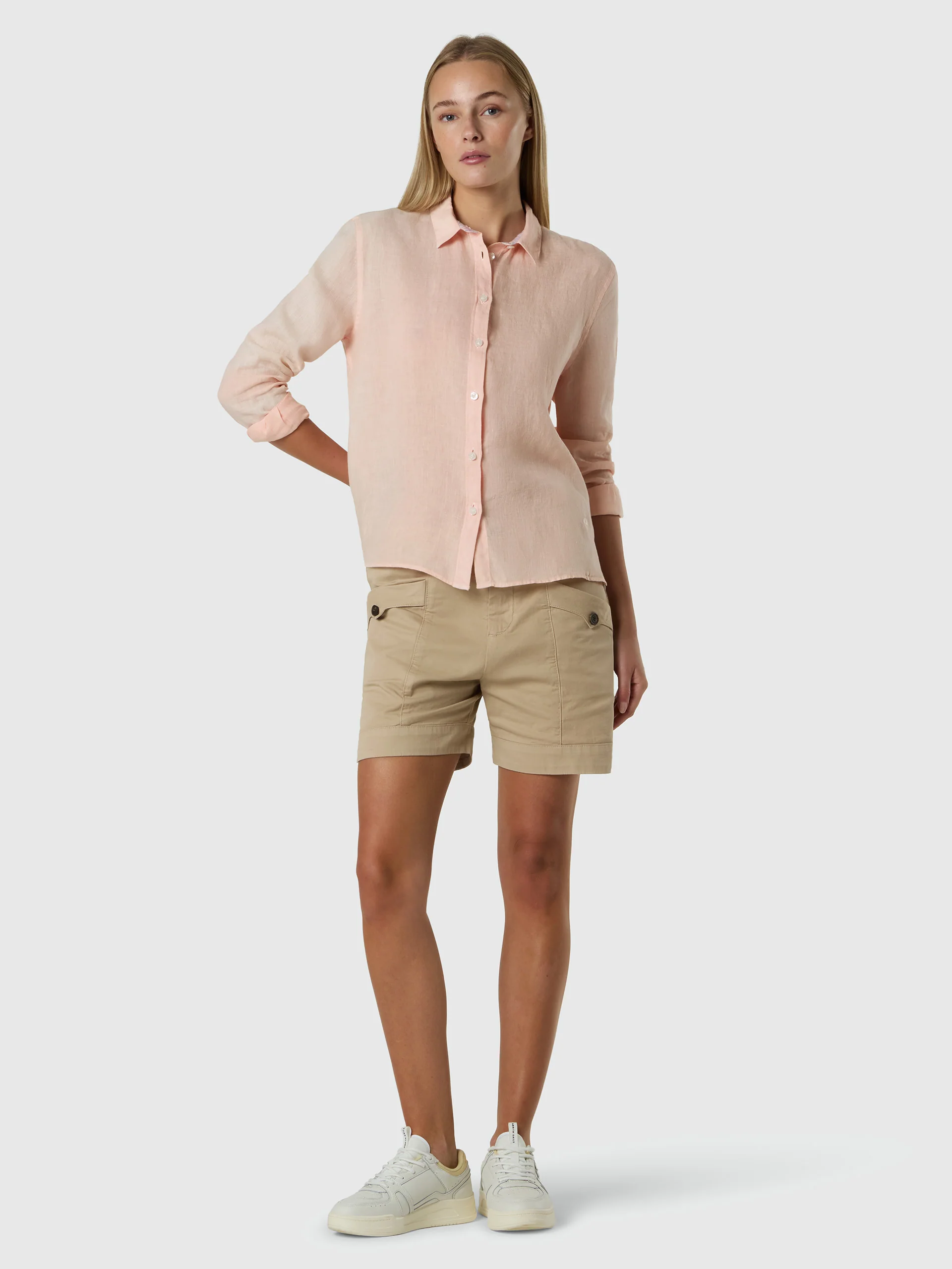 Linen shirt with embroidered logo - Image 11