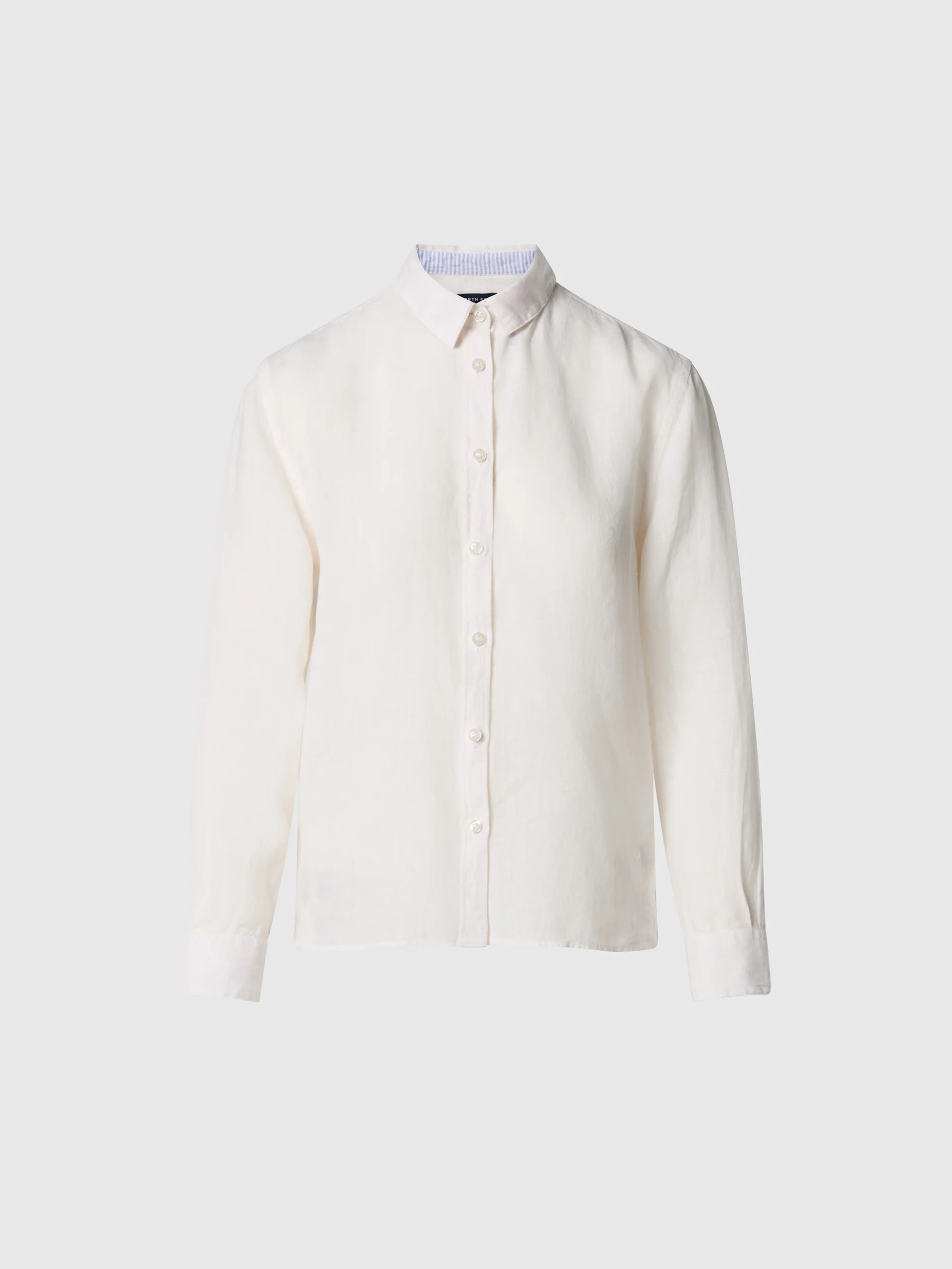 Linen shirt with embroidered logo - Image 3