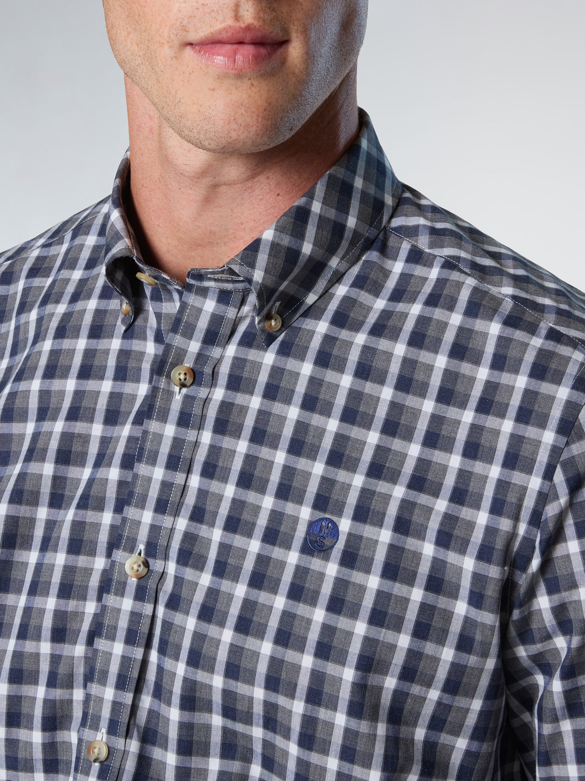 Checked poplin shirt - Image 12