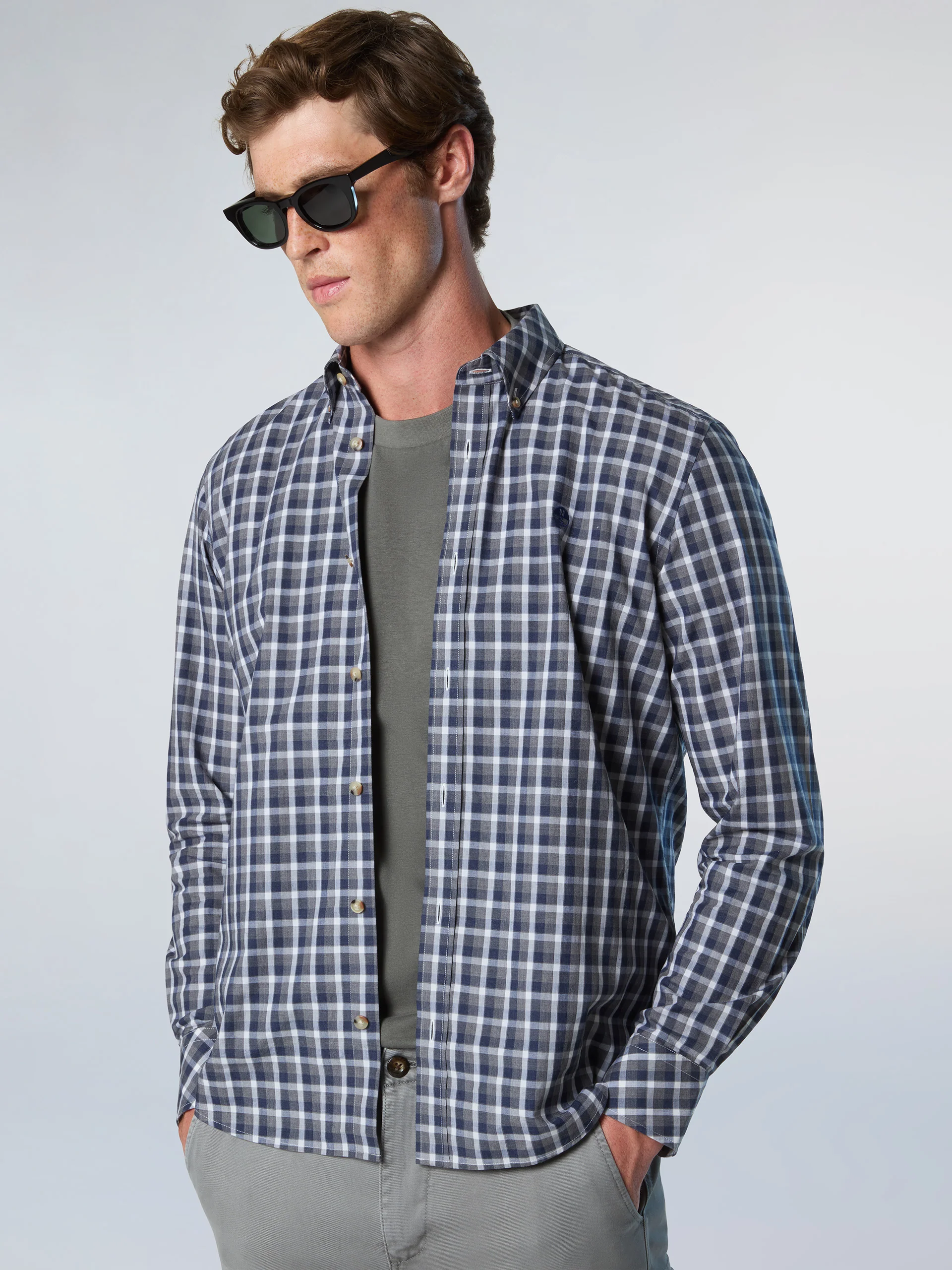 Checked poplin shirt - Image 8