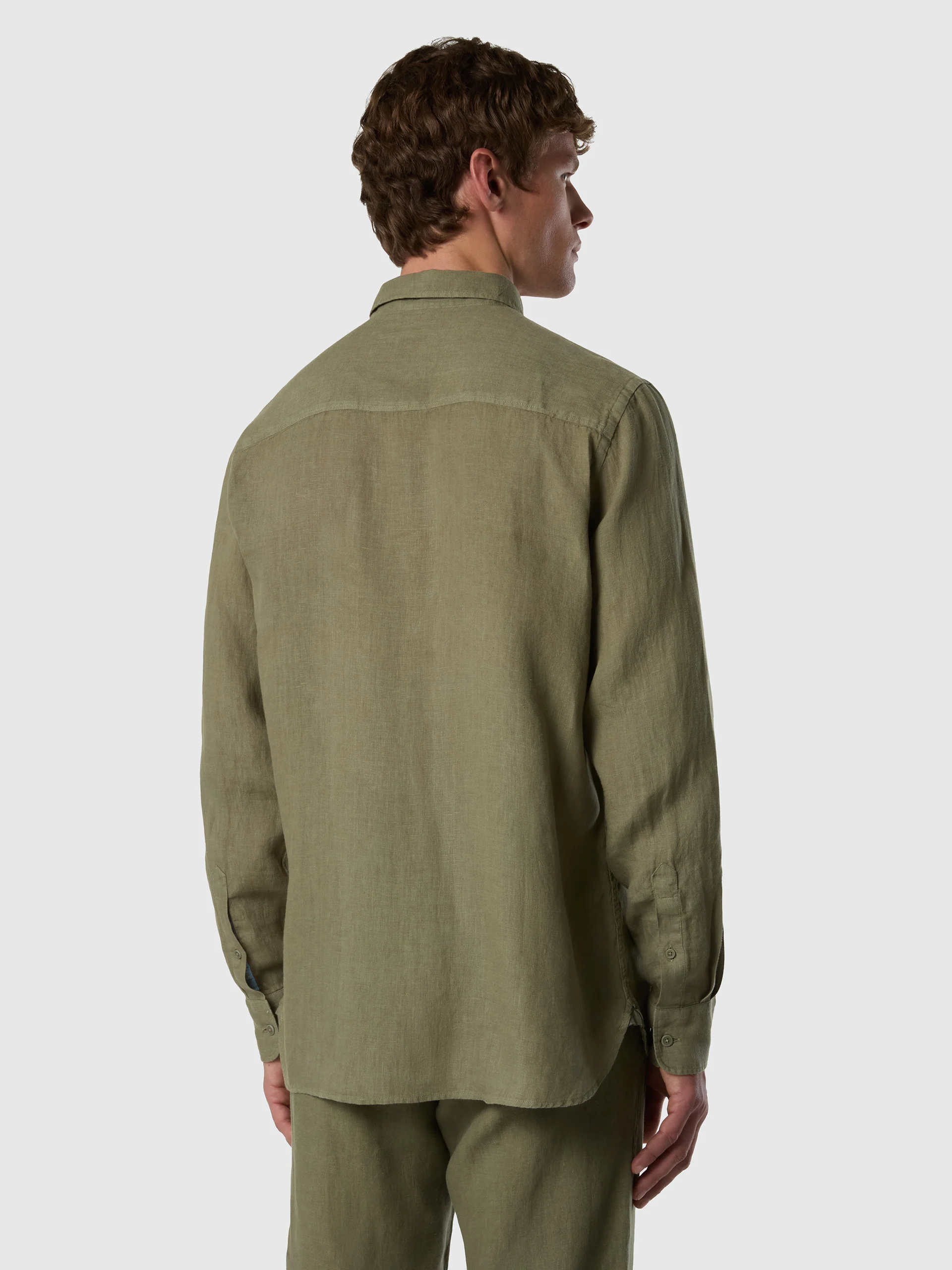 Garment-dyed linen shirt - Image 10