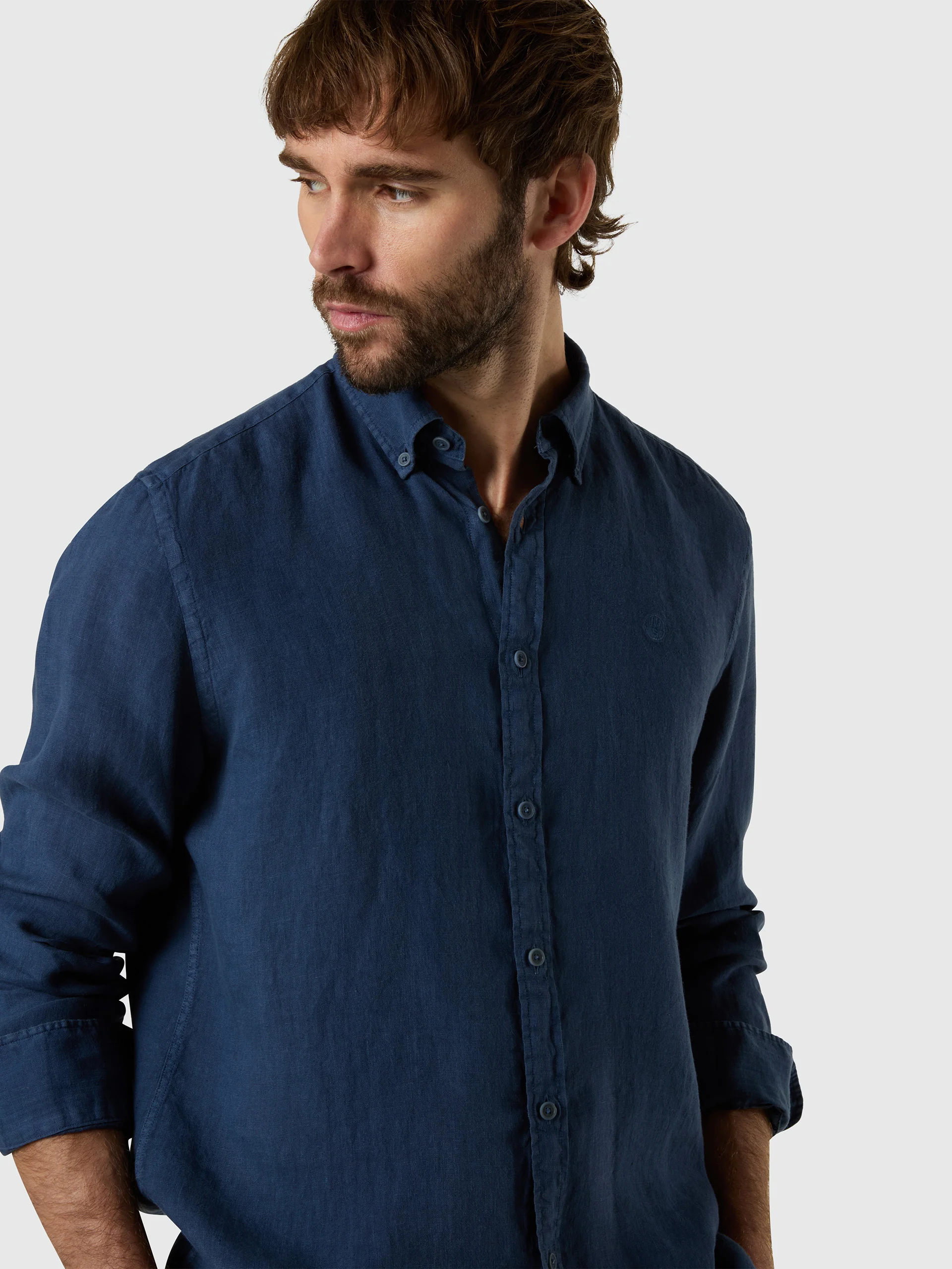 Garment-dyed linen shirt - Image 14