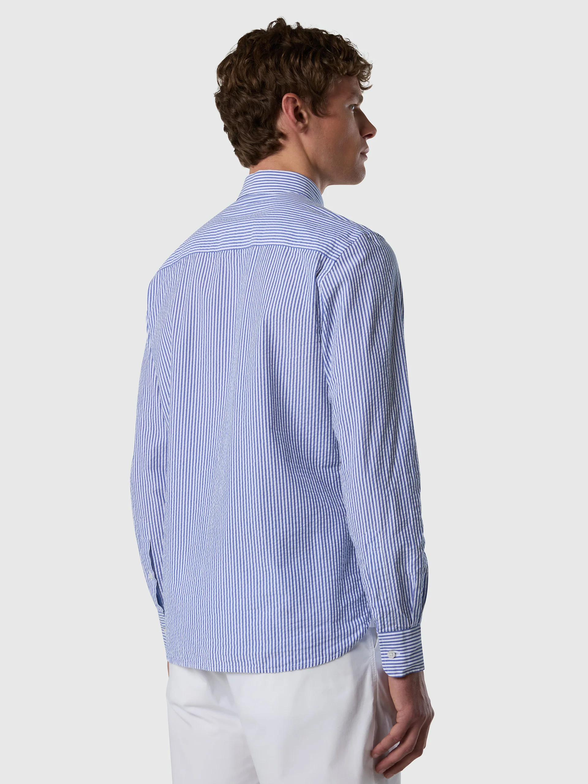 Striped seersucker shirt - Image 4