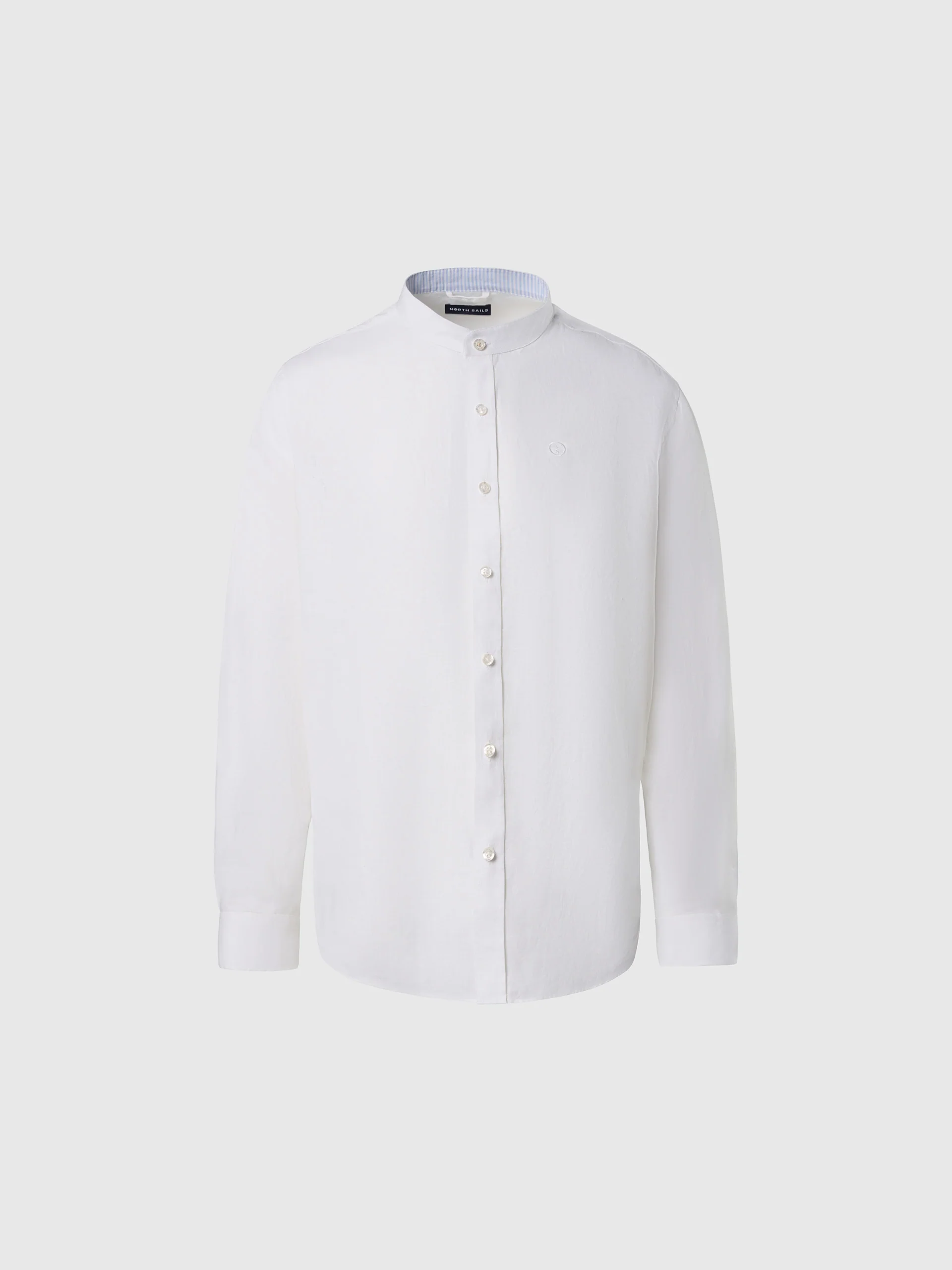 Mandarin shirt with embroidered logo - Image 3
