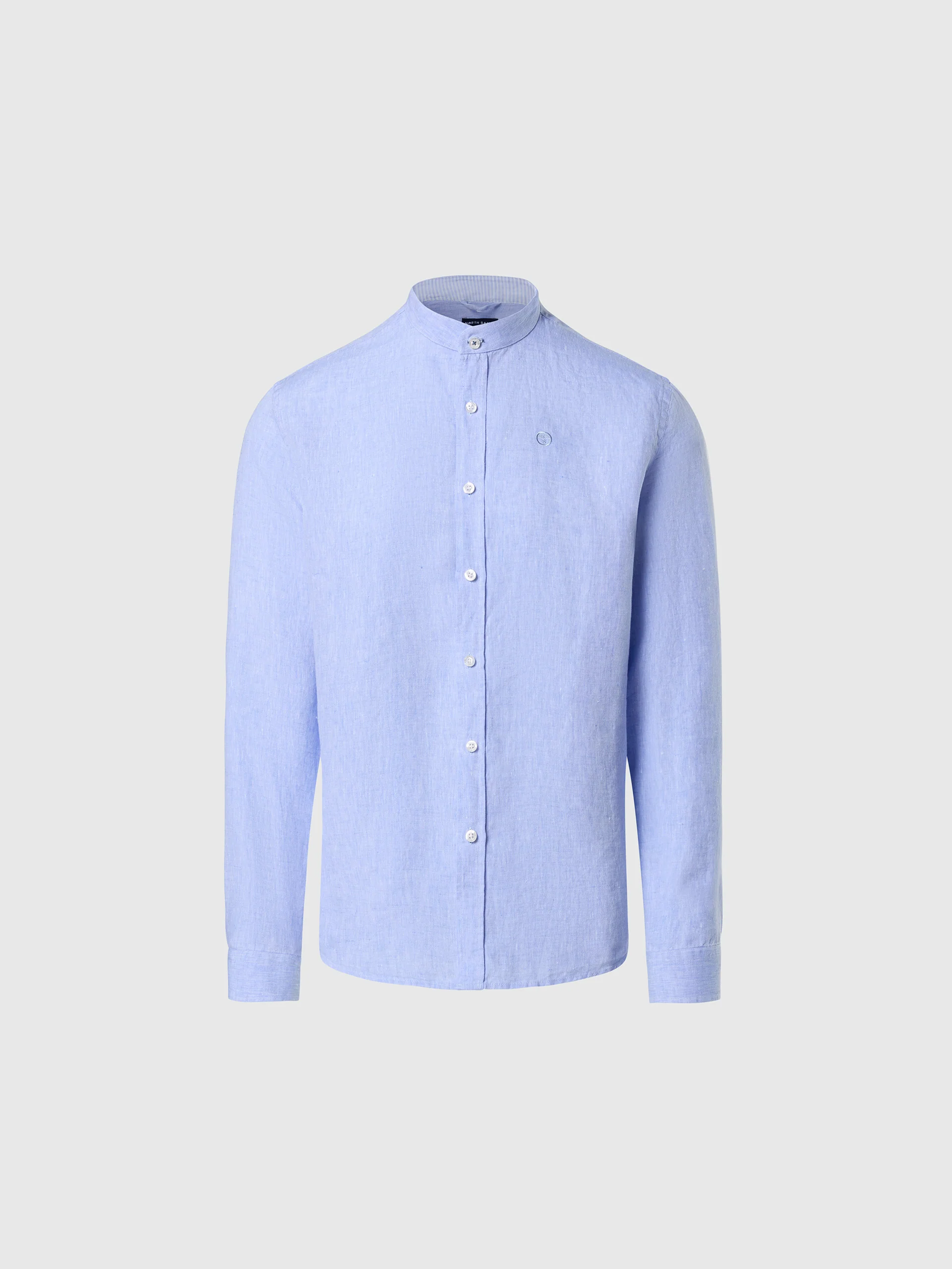 Mandarin shirt with embroidered logo - Image 9