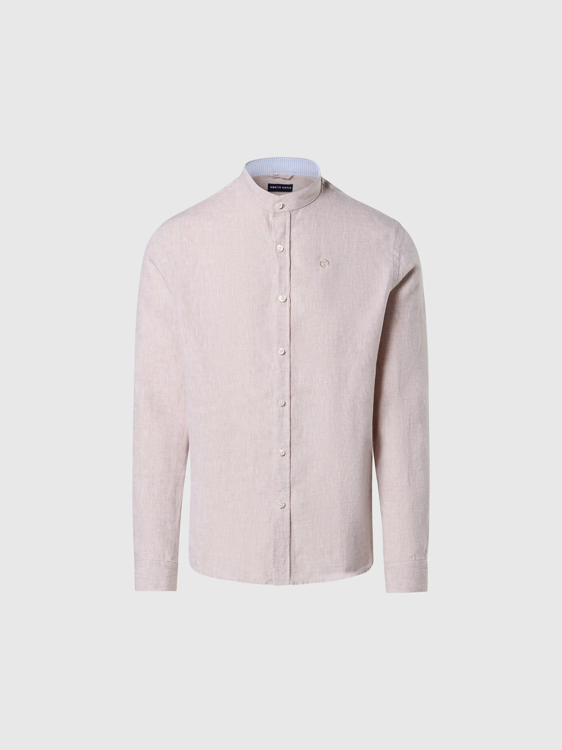 Mandarin shirt with embroidered logo - Image 9
