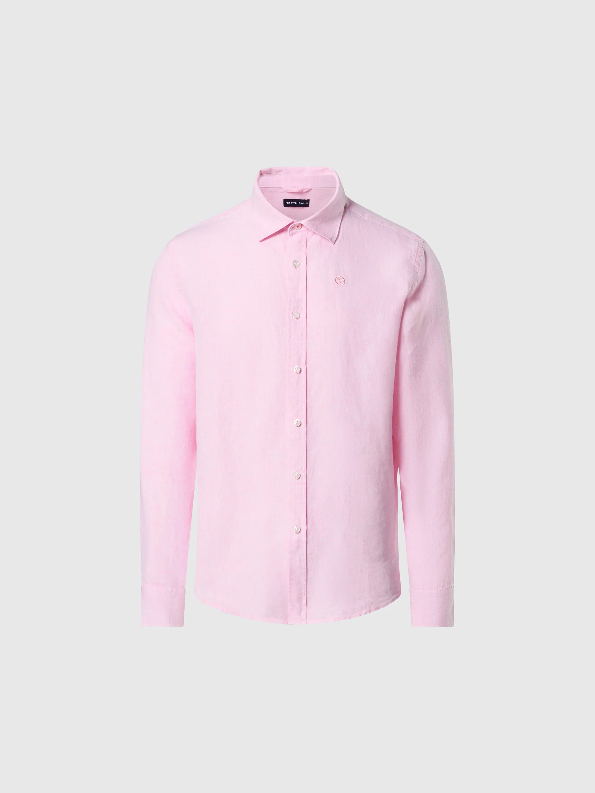 Linen shirt with embroidered logo - Image 15