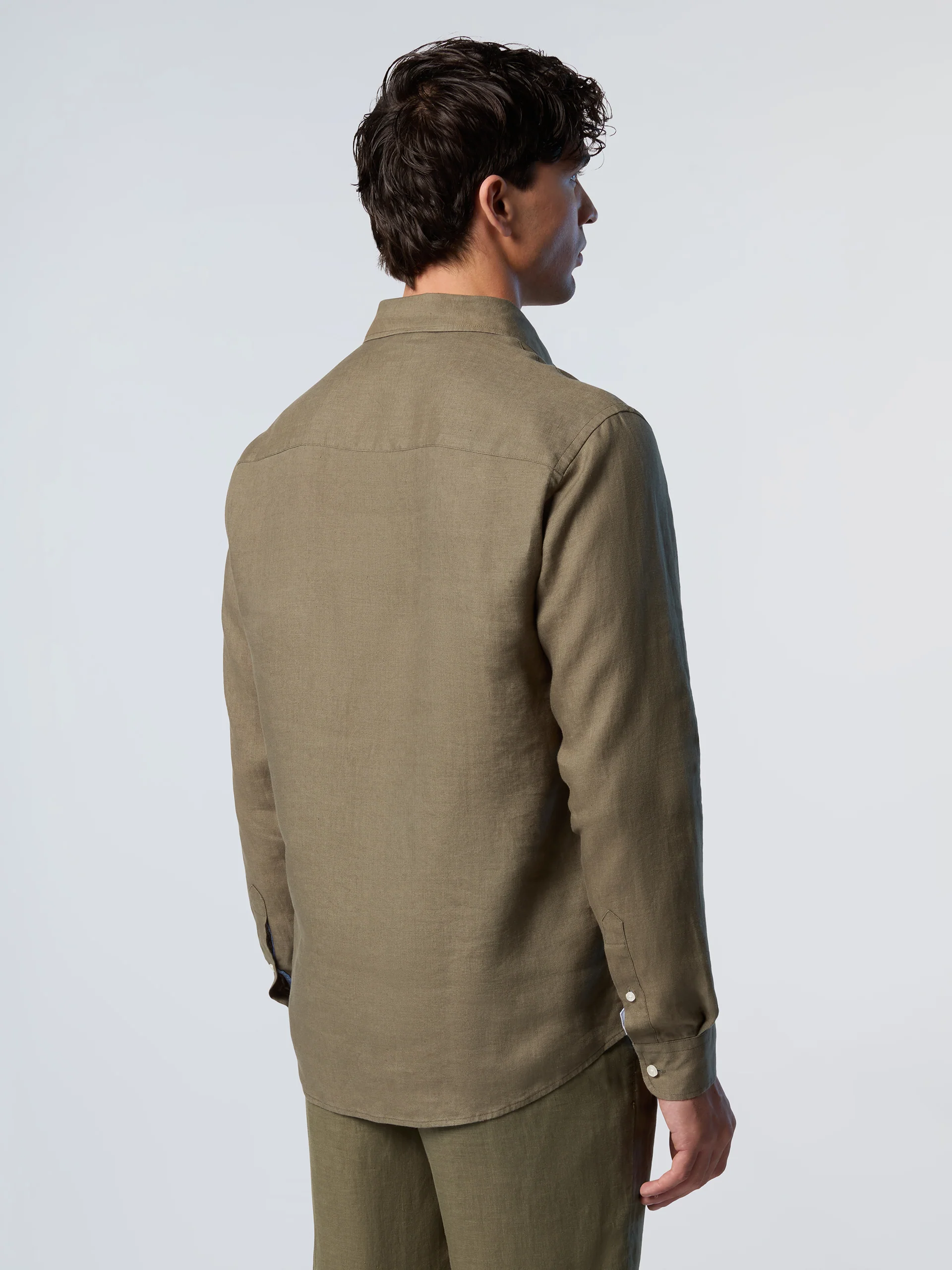 Linen shirt with embroidered logo - Image 22