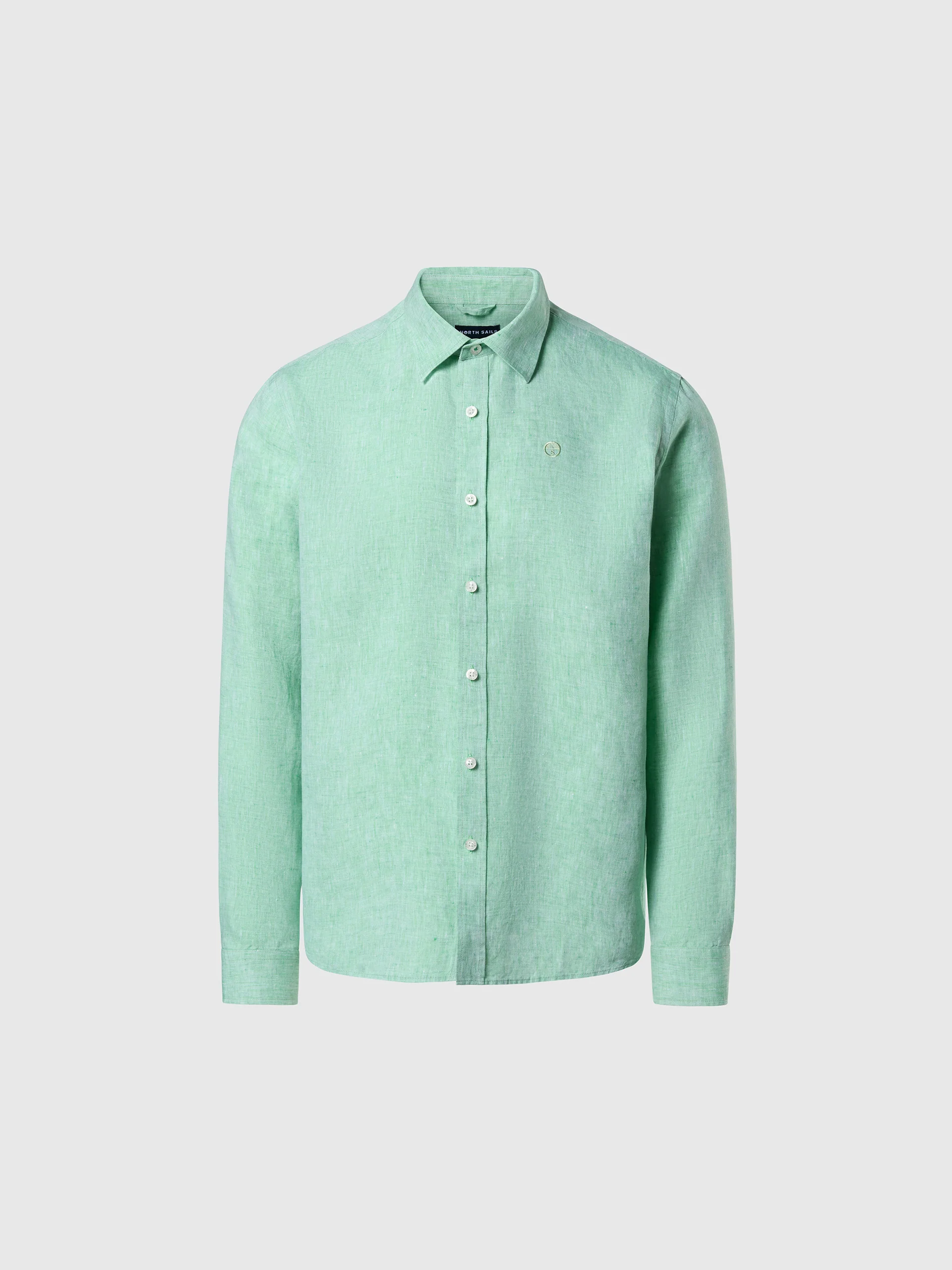 Linen shirt with embroidered logo - Image 27