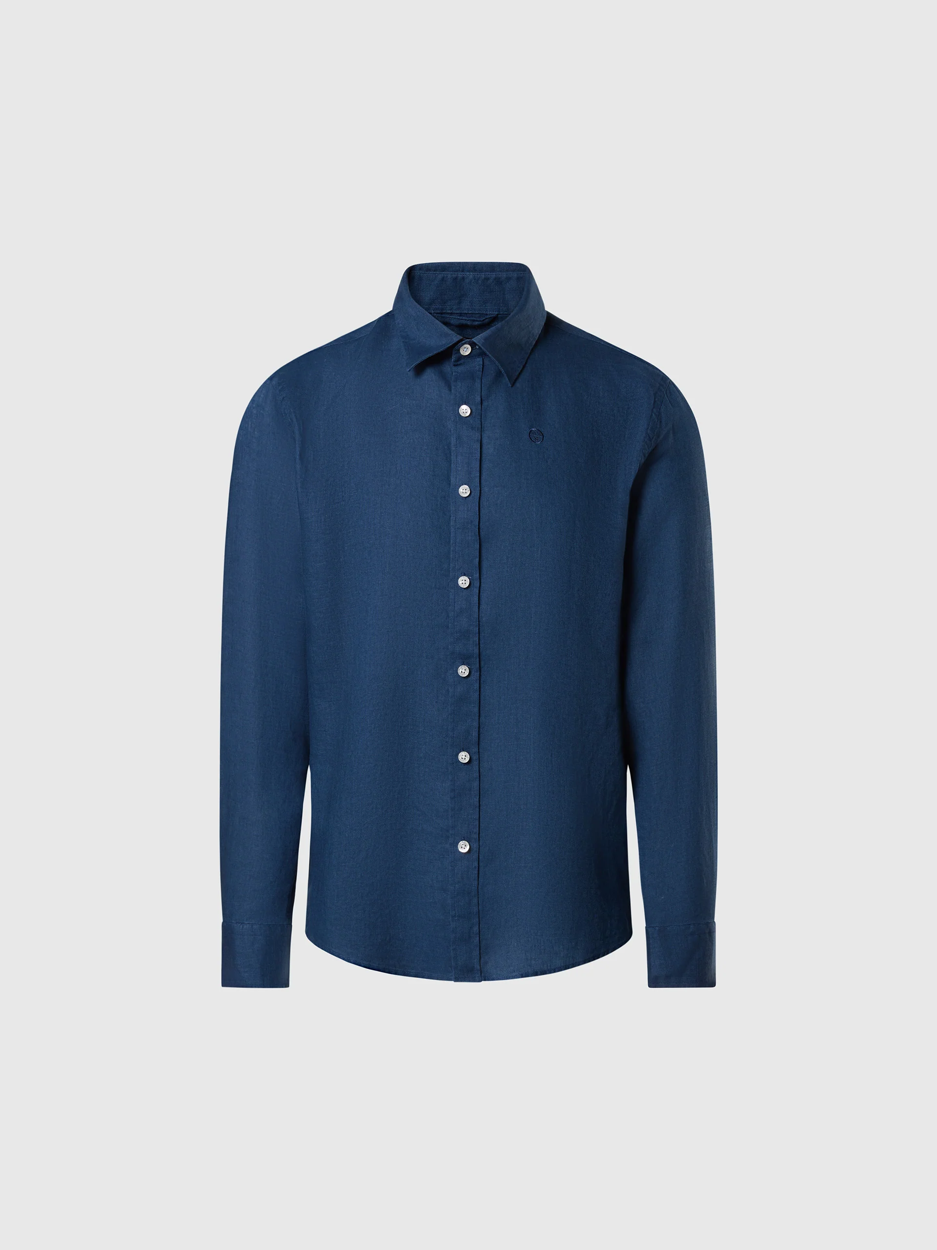 Linen shirt with embroidered logo - Image 44